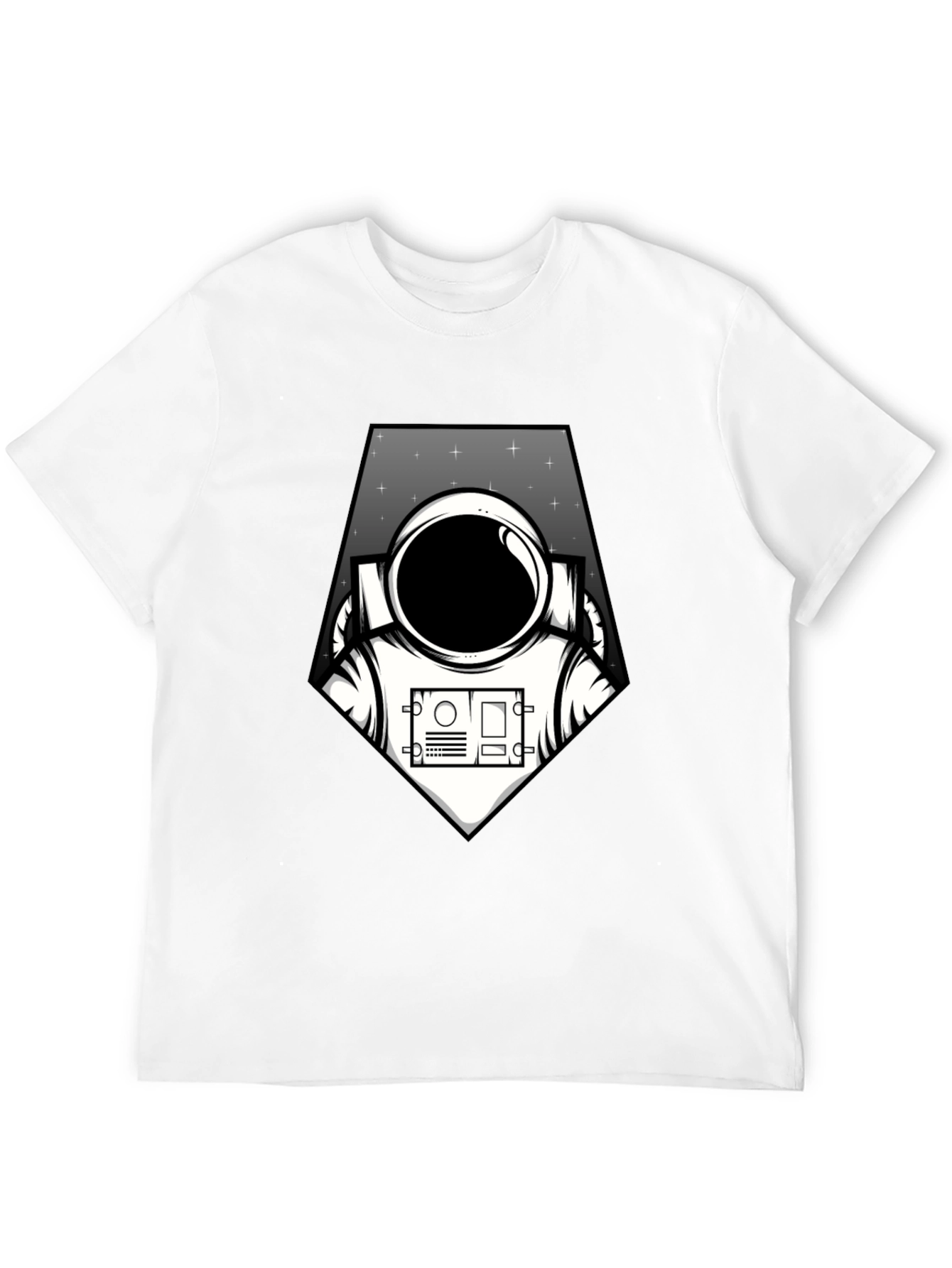 Black Astronaut Graphic Tee - Black Space Explorer T-Shirt view 12