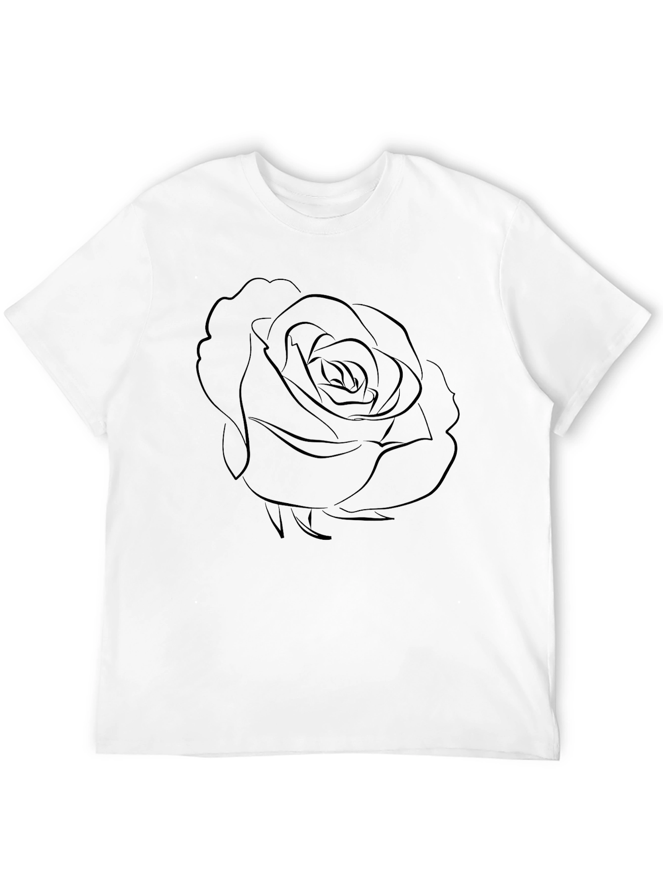 Black Men's Black Rose Graphic Tee - Stylish Casual Wear view 12