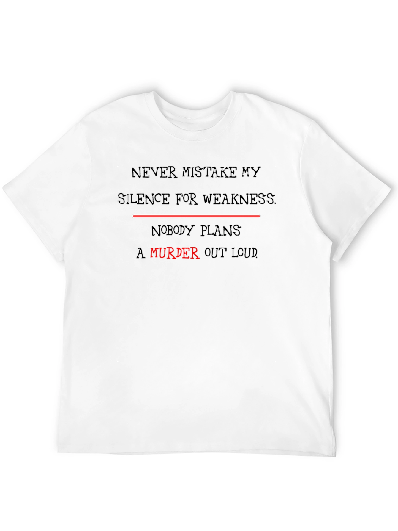Black Silence Isn't Weakness Graphic Tee view 12