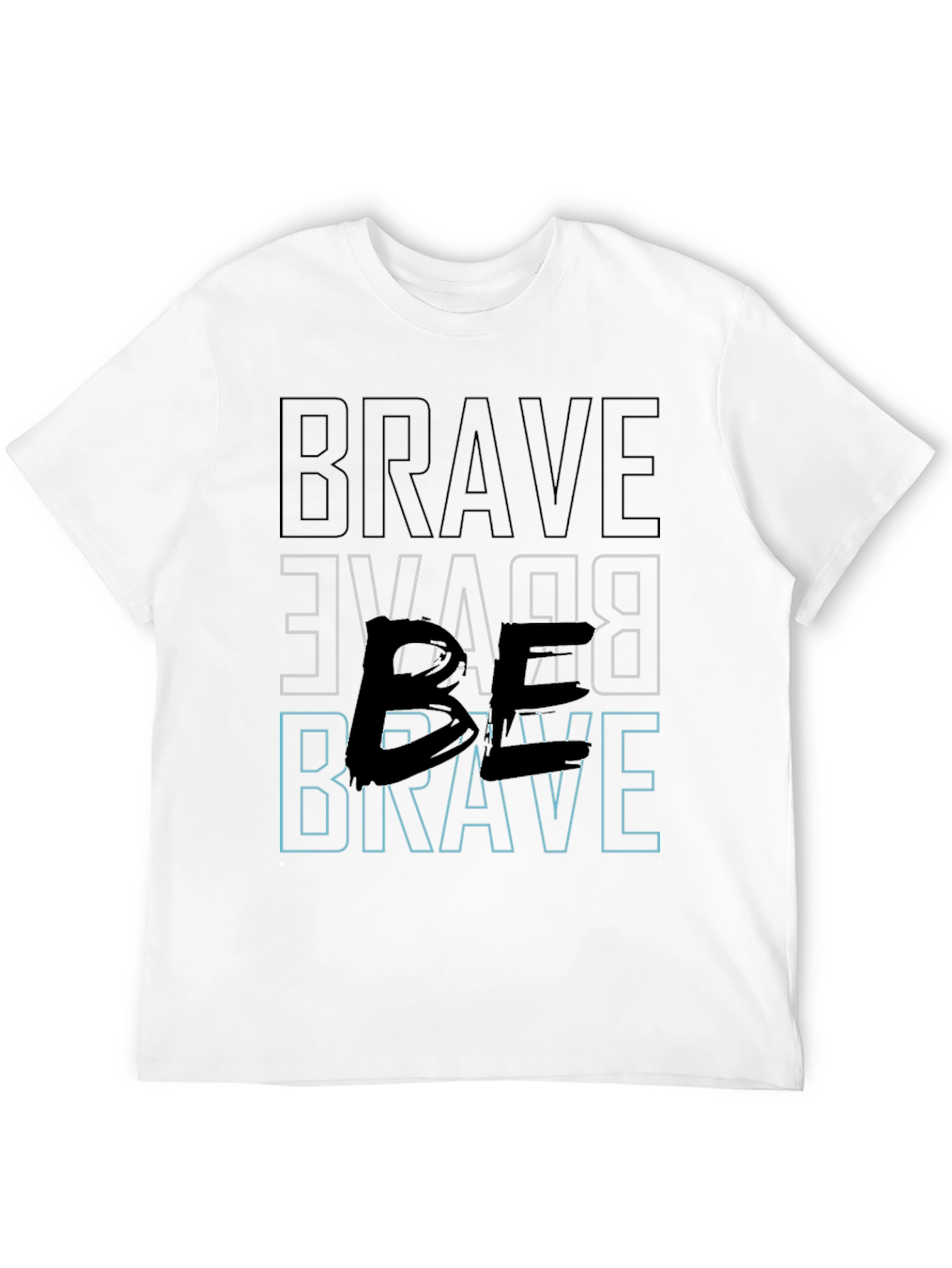 Black Brave Graphic Tee - Bold Black Print view 12