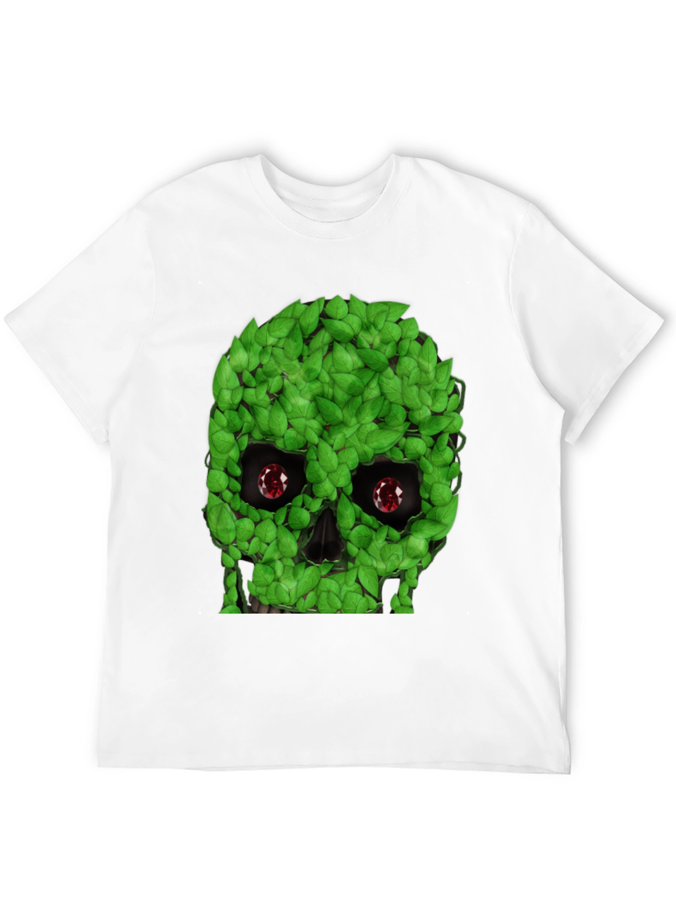 Black Leaf Skull Graphic T-Shirt - Unique Design view 12