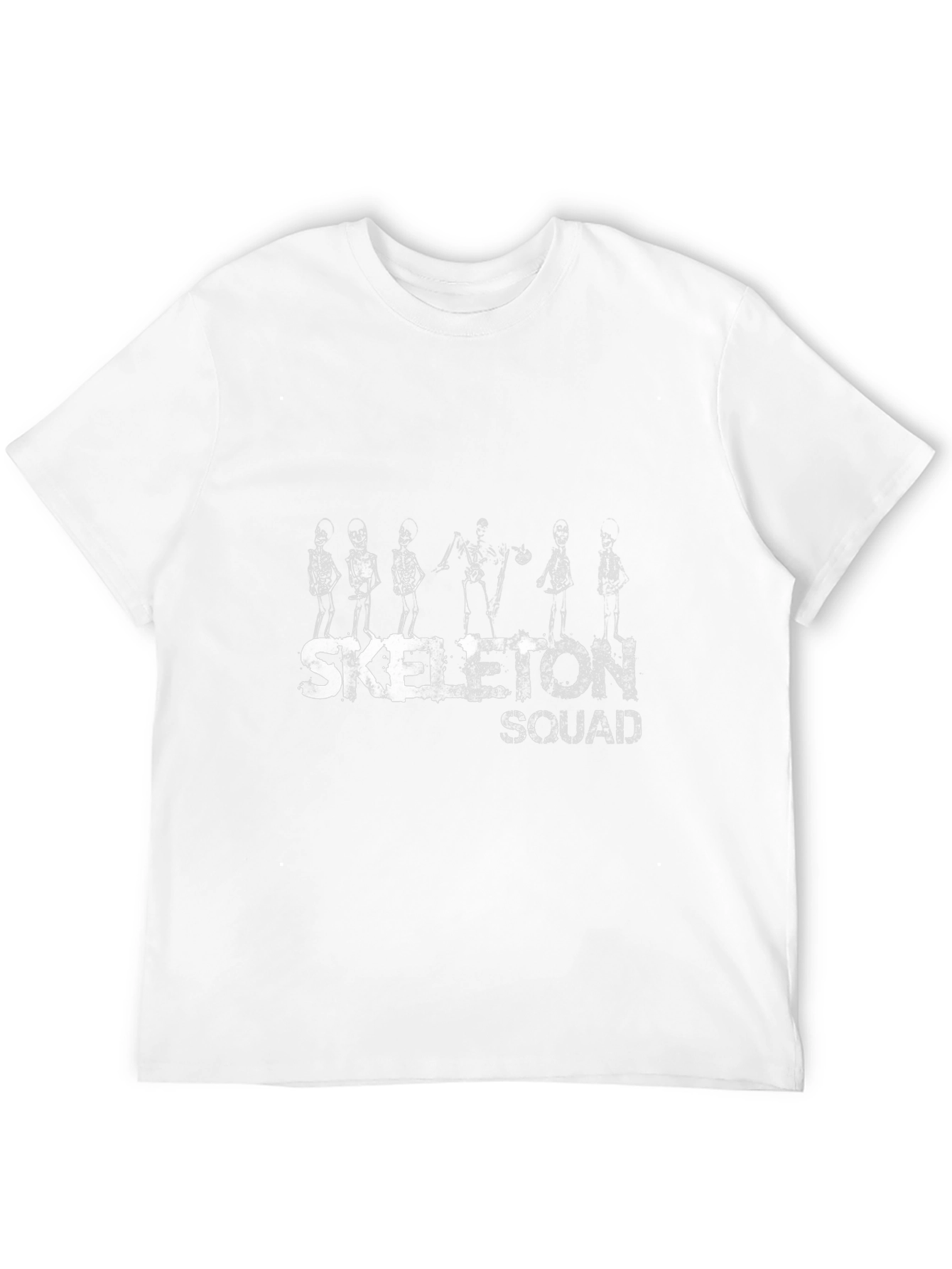 Black Skeleton Squad Graphic Print Black T-Shirt view 12