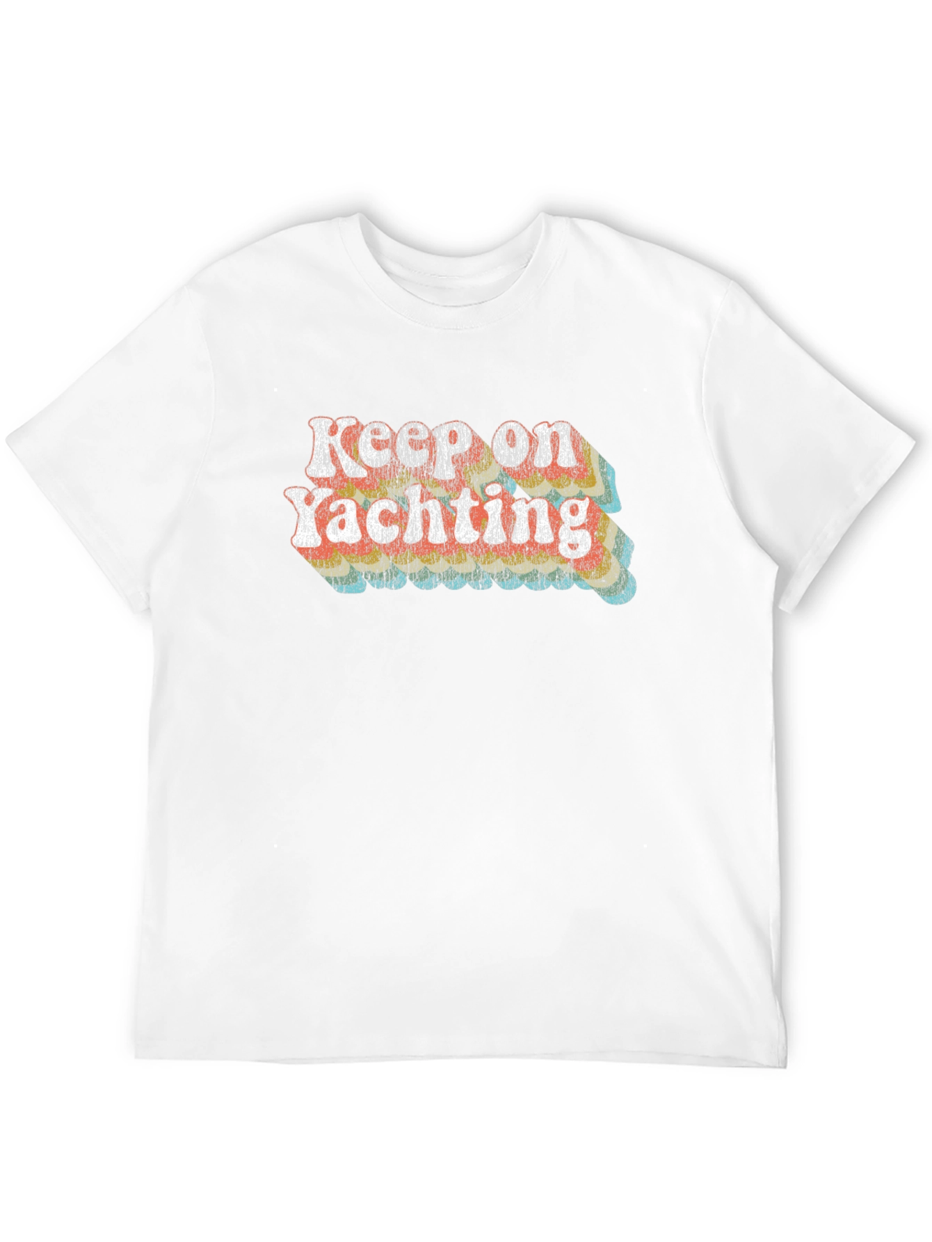 Black Keep on Yachting Retro Graphic Tee - Black view 12