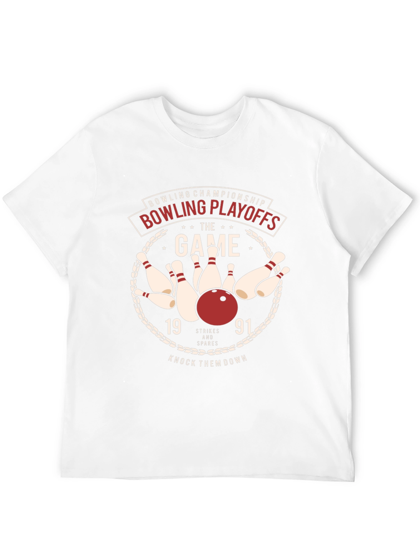 Black Bowling Playoffs Graphic T-Shirt view 12