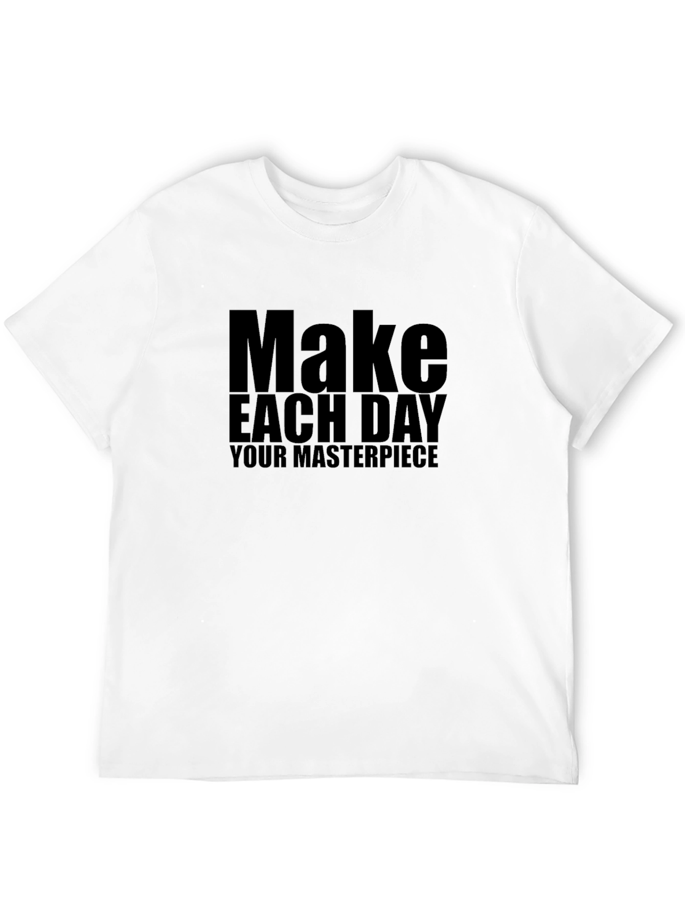 Black Inspirational Black T-Shirt - Make Each Day Your Masterpiece view 12