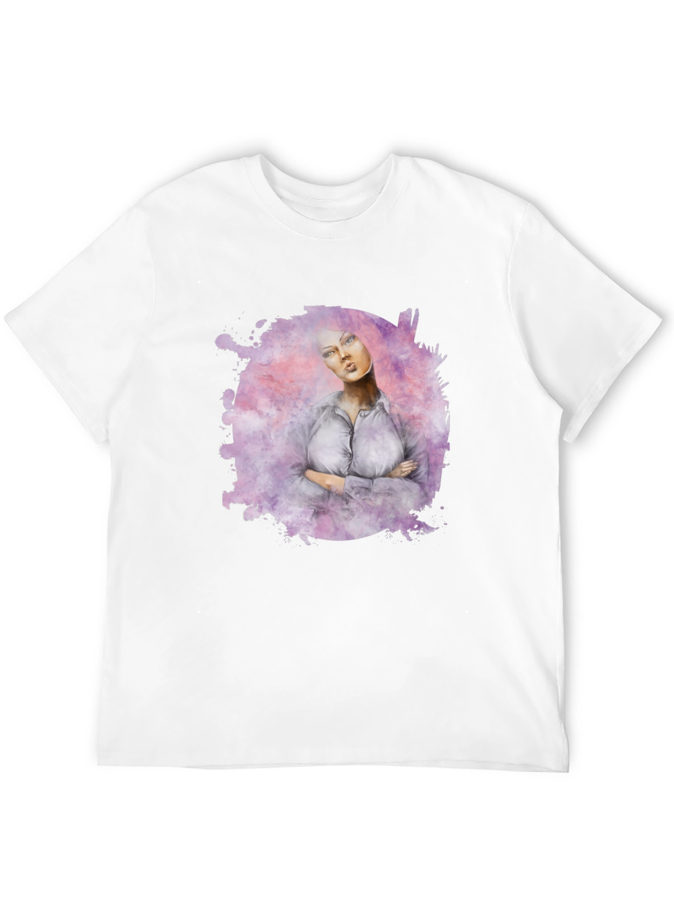 Black Watercolor Woman Graphic Tee - Unique Artistic Design view 12