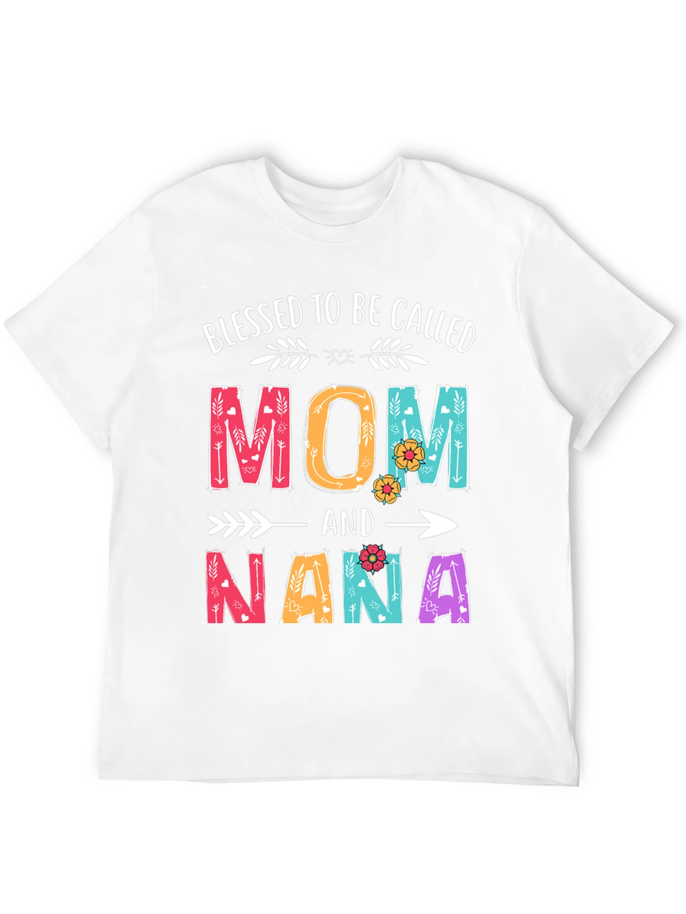 Black Blessed Mom & Nana T-Shirt view 12