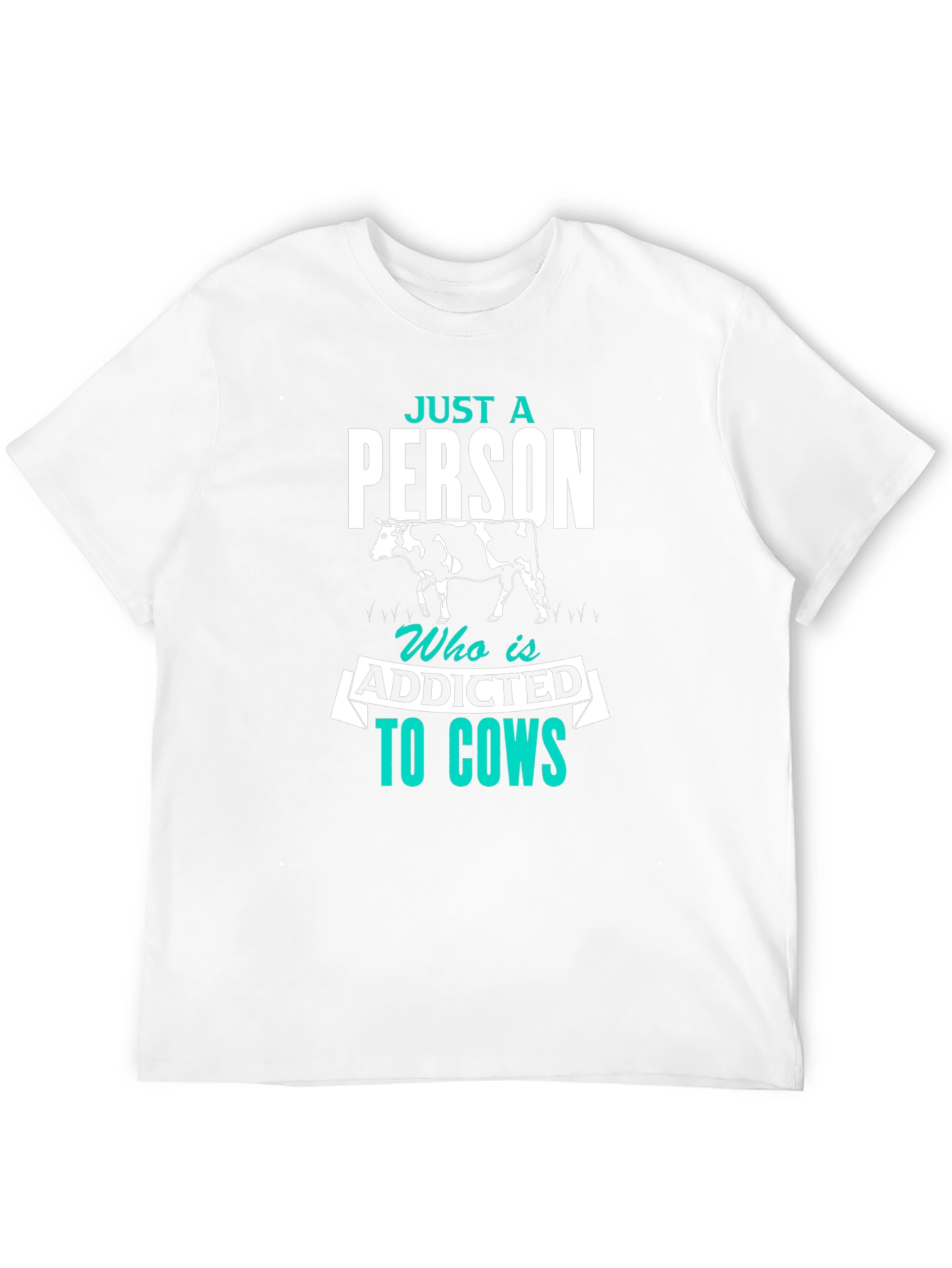 Black Cow Lover T-Shirt - Just a Person Addicted to Cows view 12