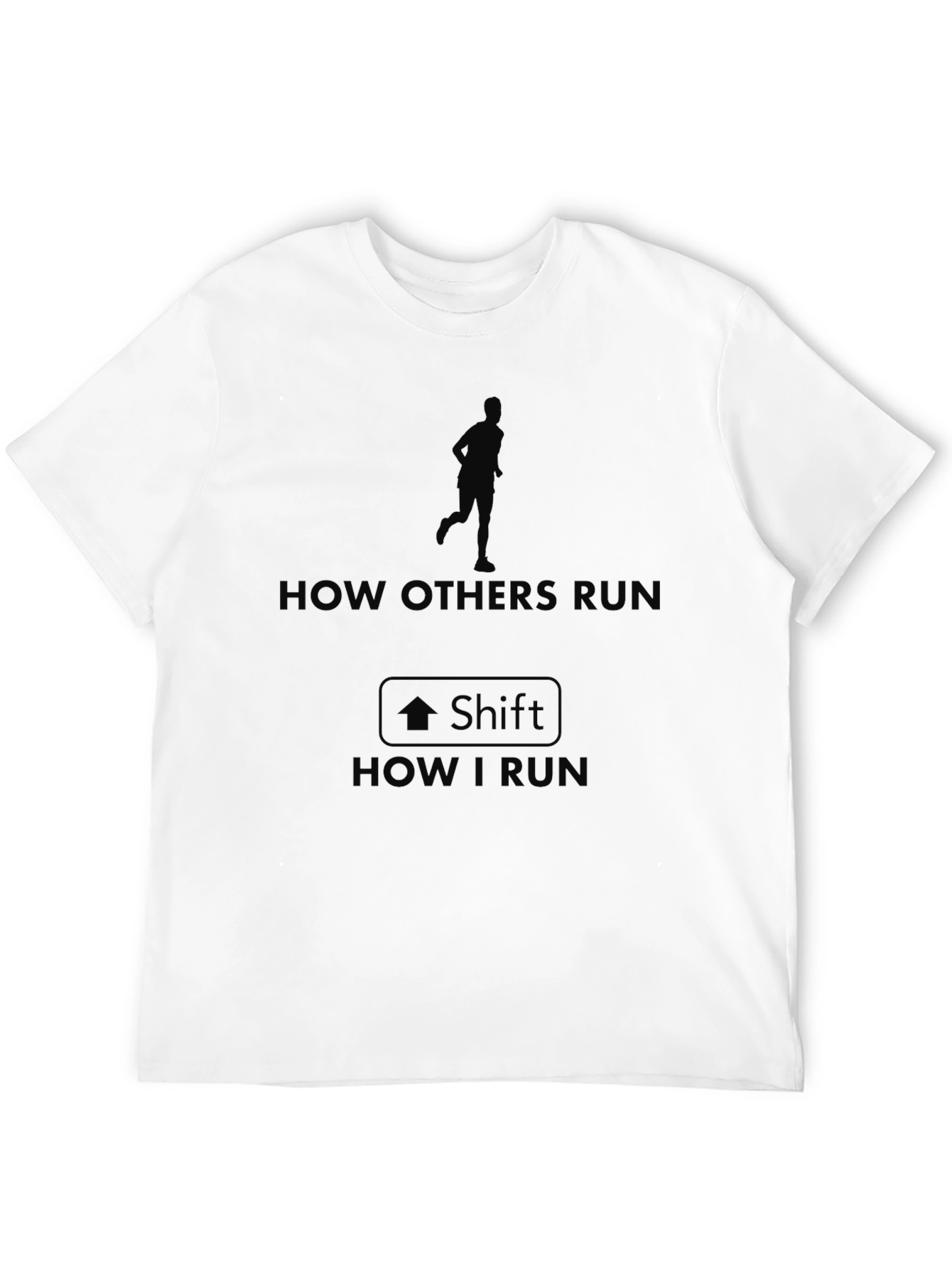 Black How I Run Funny Graphic Tee view 12