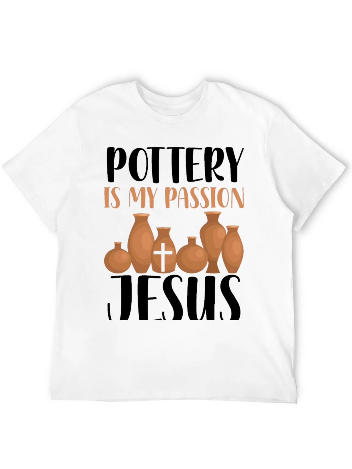 Black Pottery is My Passion Jesus T-Shirt Black view 12