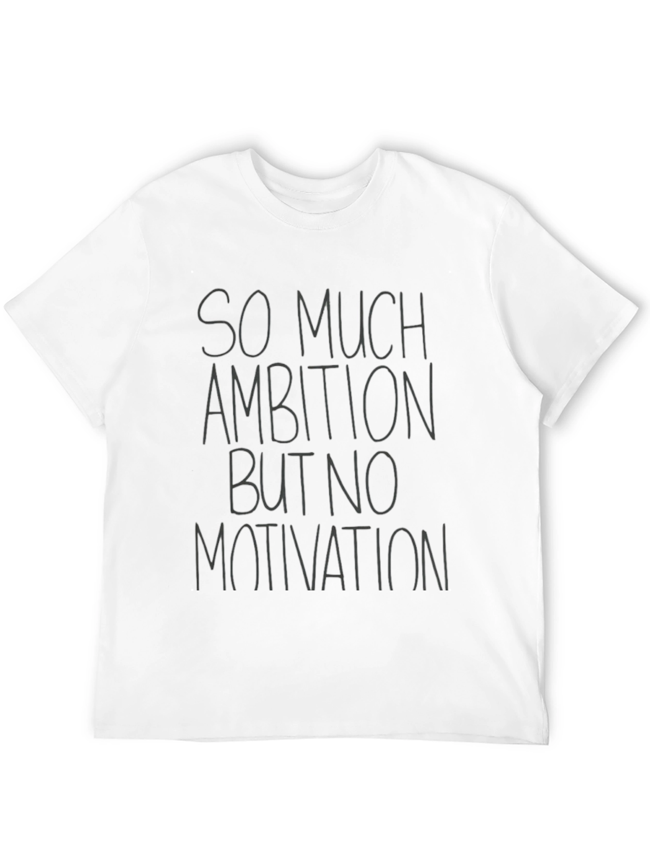 Black Ambition, No Motivation Black Graphic Tee view 12