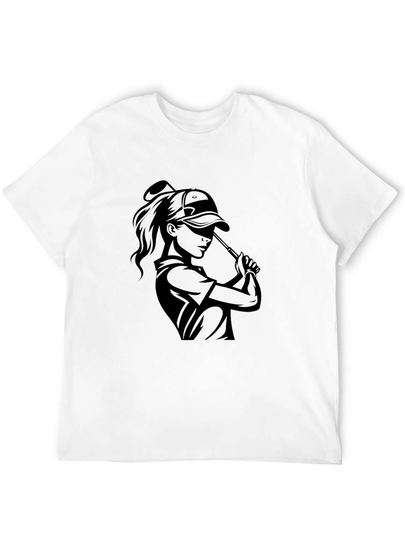 Black Golfer Girl T-Shirt - Sporty Tee view 12