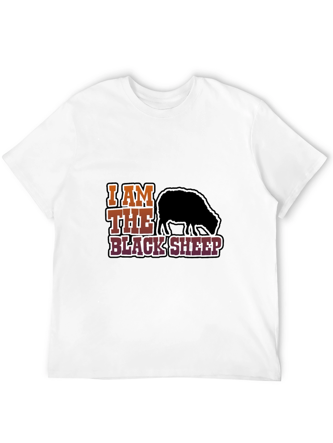 Black I Am The Black Sheep Graphic T-Shirt view 12