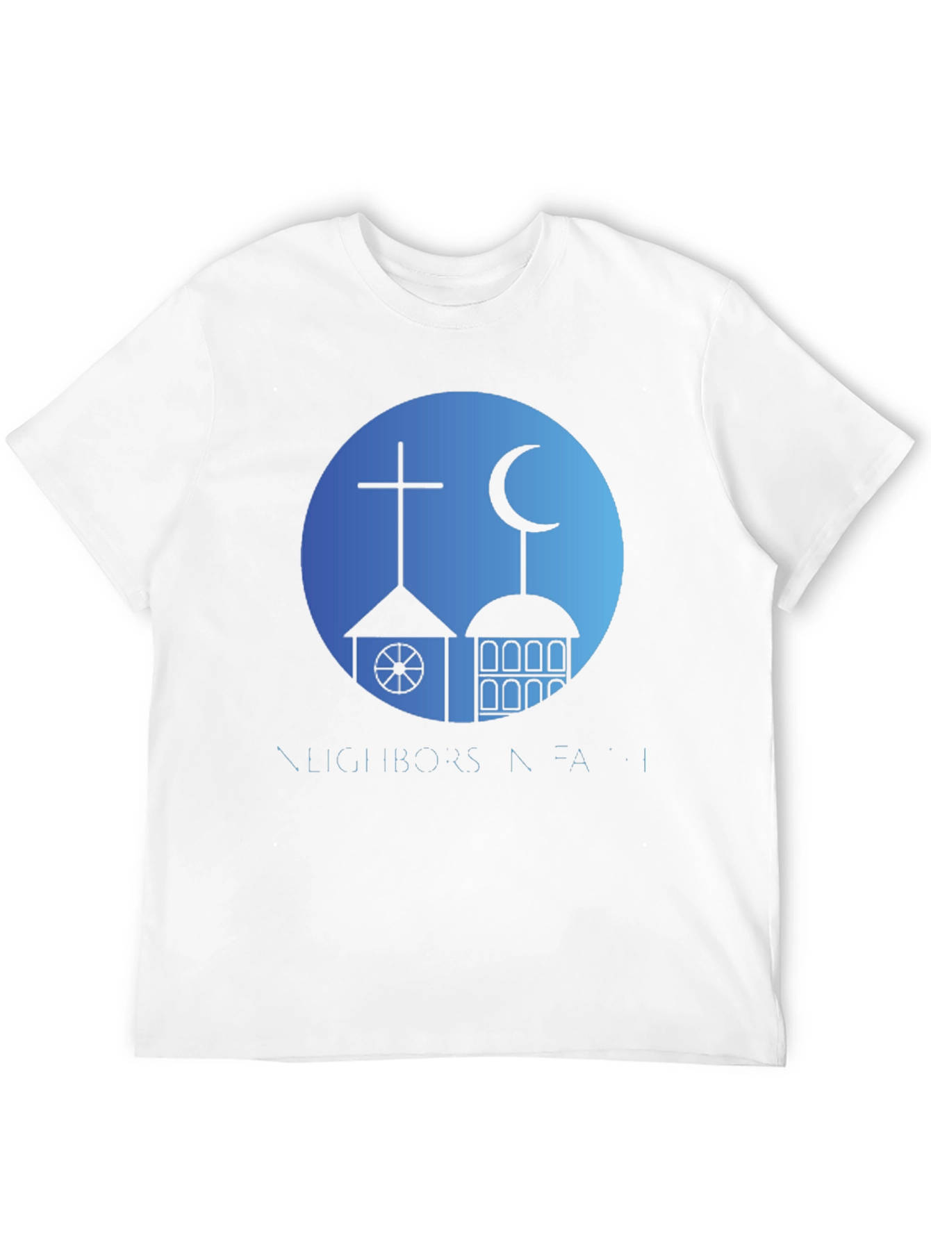 Black Neighbors in Faith T-Shirt - Religious Harmony Design view 12