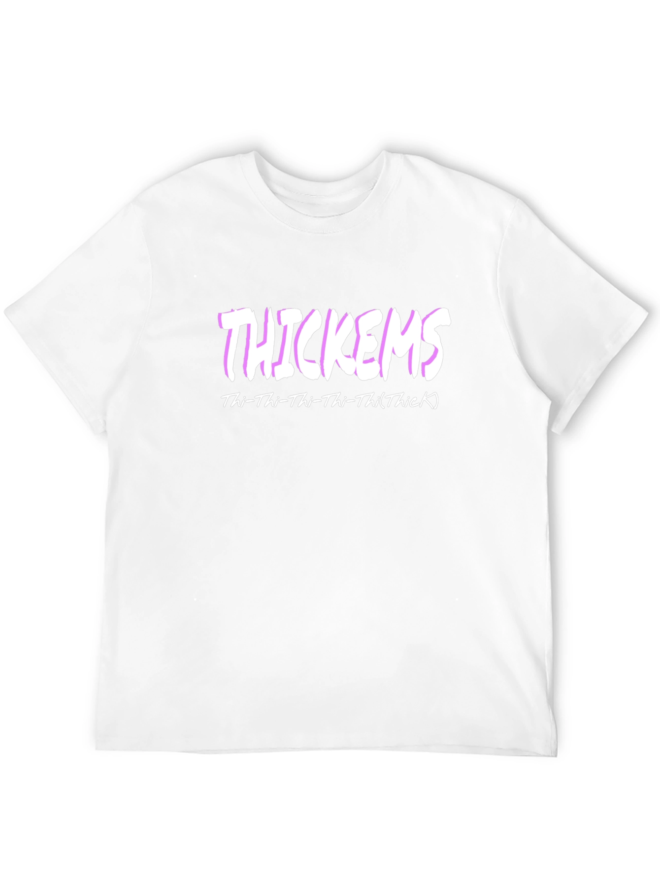 Black Thickems Graphic T-Shirt - Thi-Thi-Thi-Thi(Thick) view 12