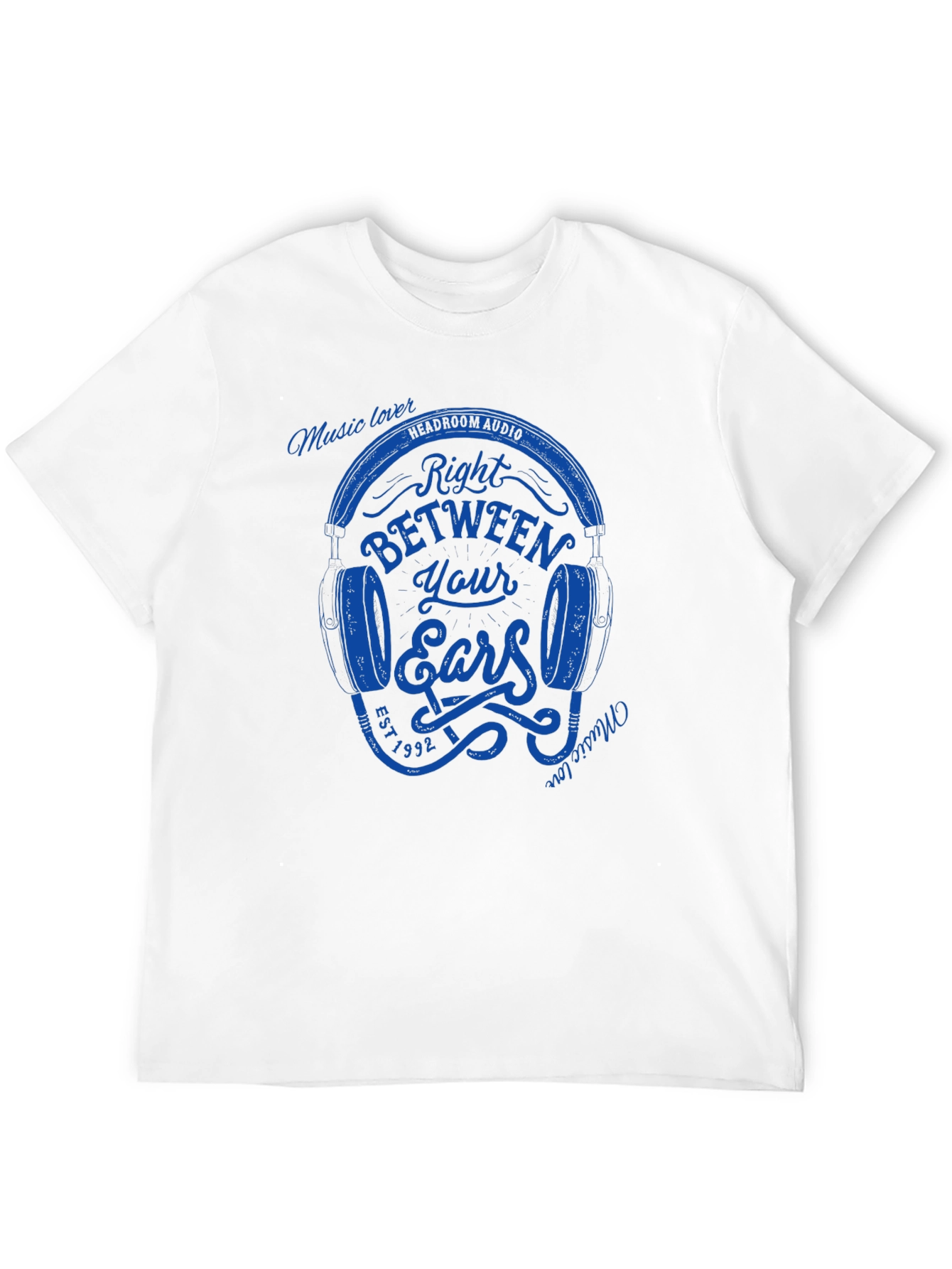 Black Right Between Your Ears Music Lover T-Shirt view 12