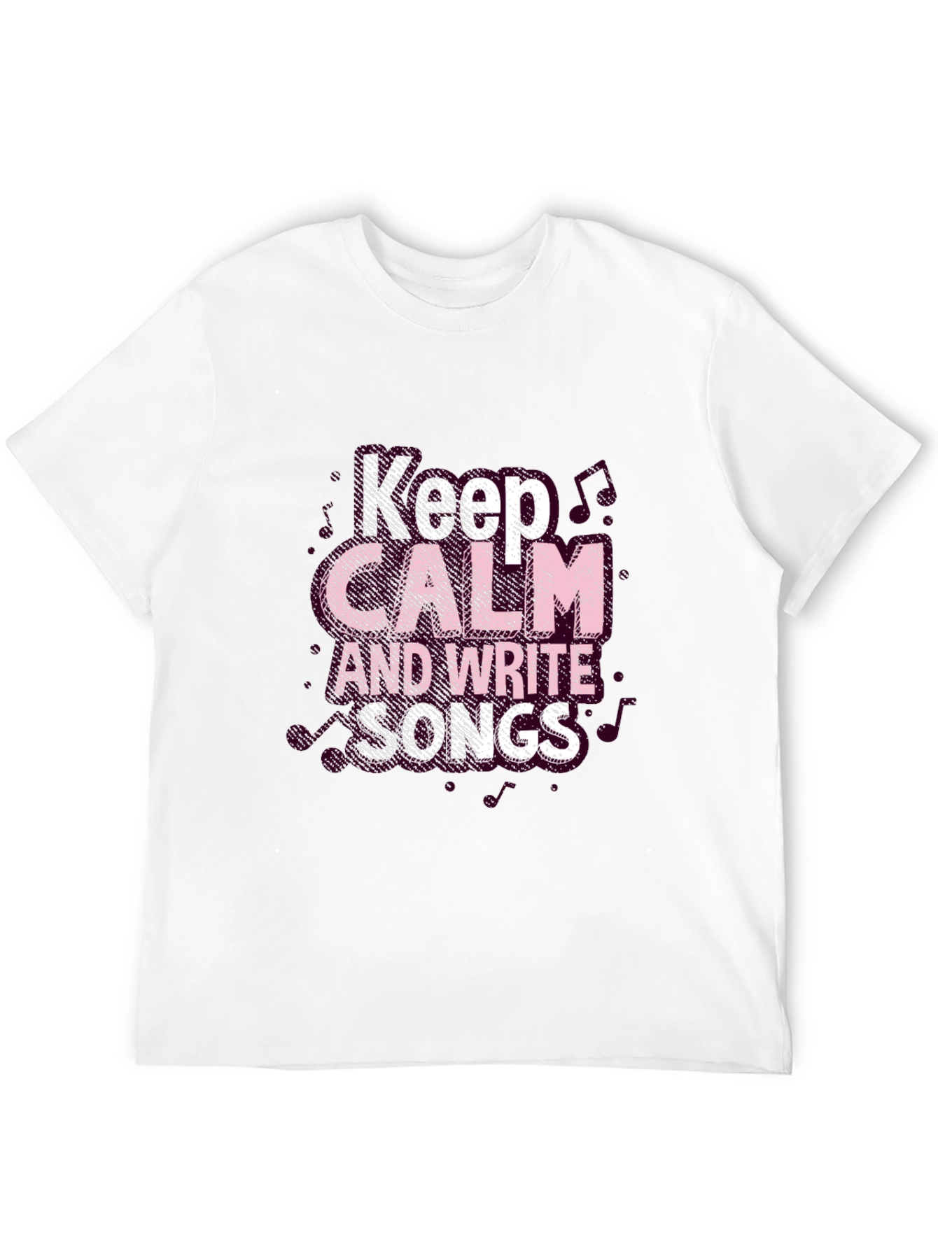 Black Keep Calm and Write Songs Black T-Shirt view 12
