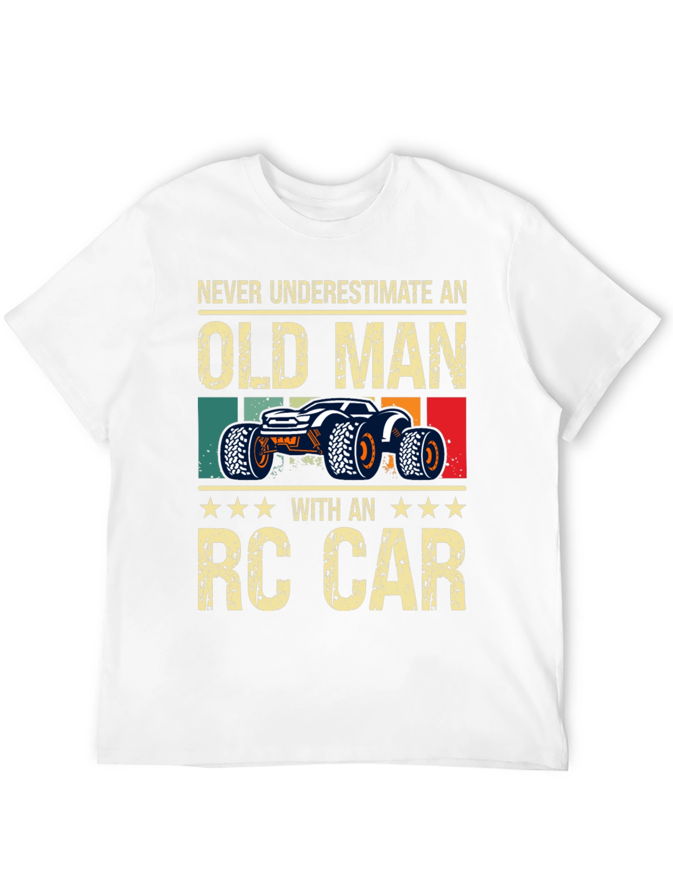 Black Old Man RC Car T-Shirt - Fun Hobby Tee view 12
