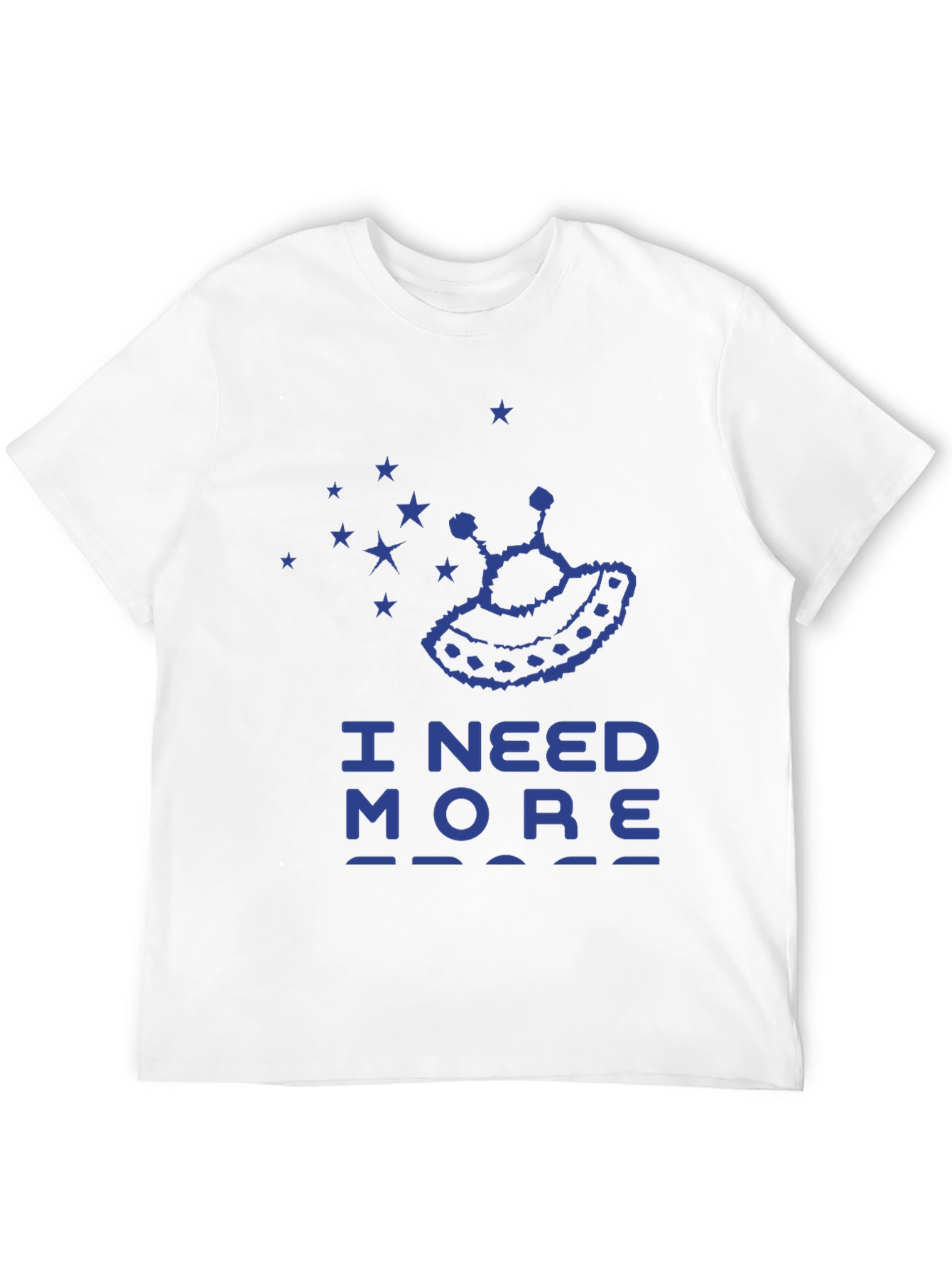 Black I Need More Space Graphic Tee, Alien UFO Shirt view 12