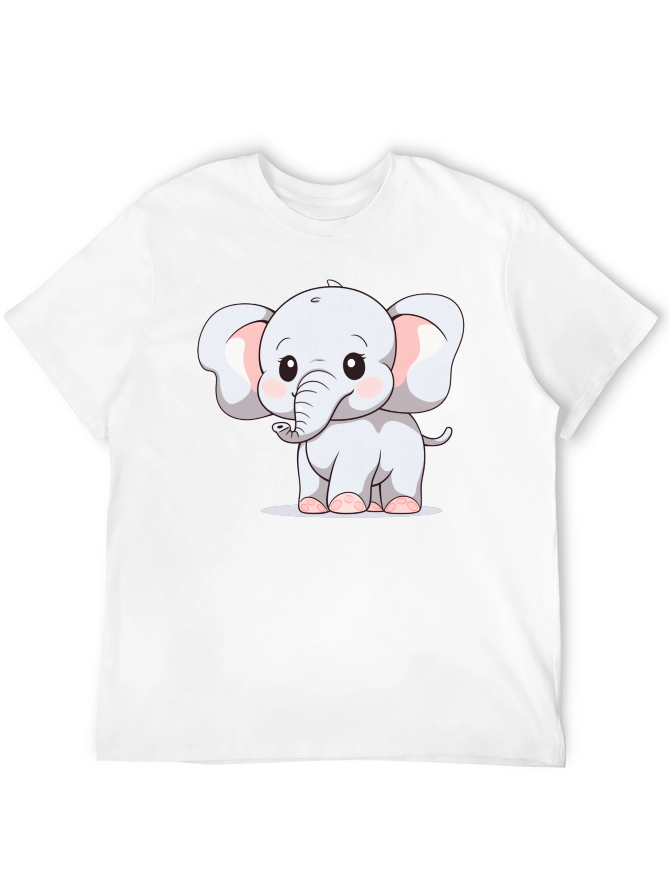 Black Cute Elephant Graphic Tee - Black view 12