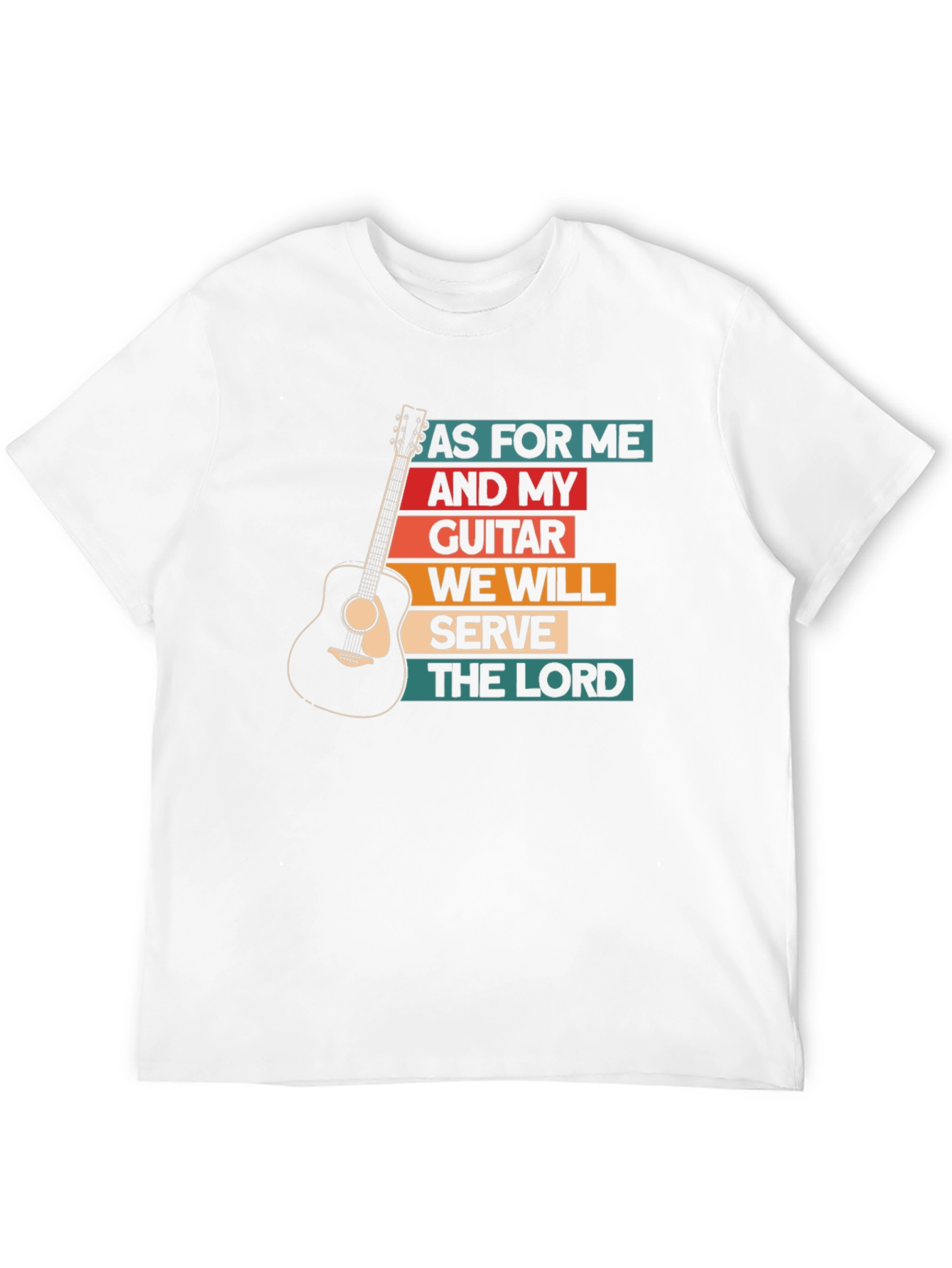 Black Guitar Serve the Lord Graphic Tee view 12