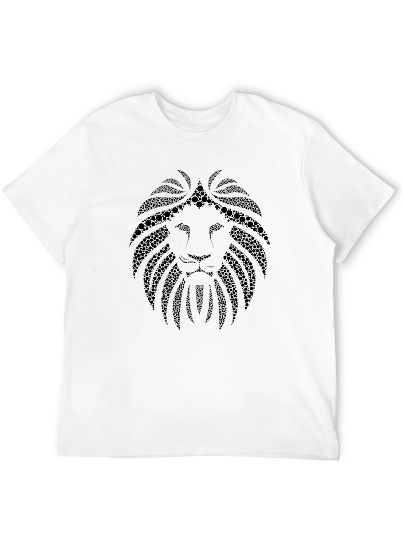 Black Lion Head Graphic Black T-Shirt view 12