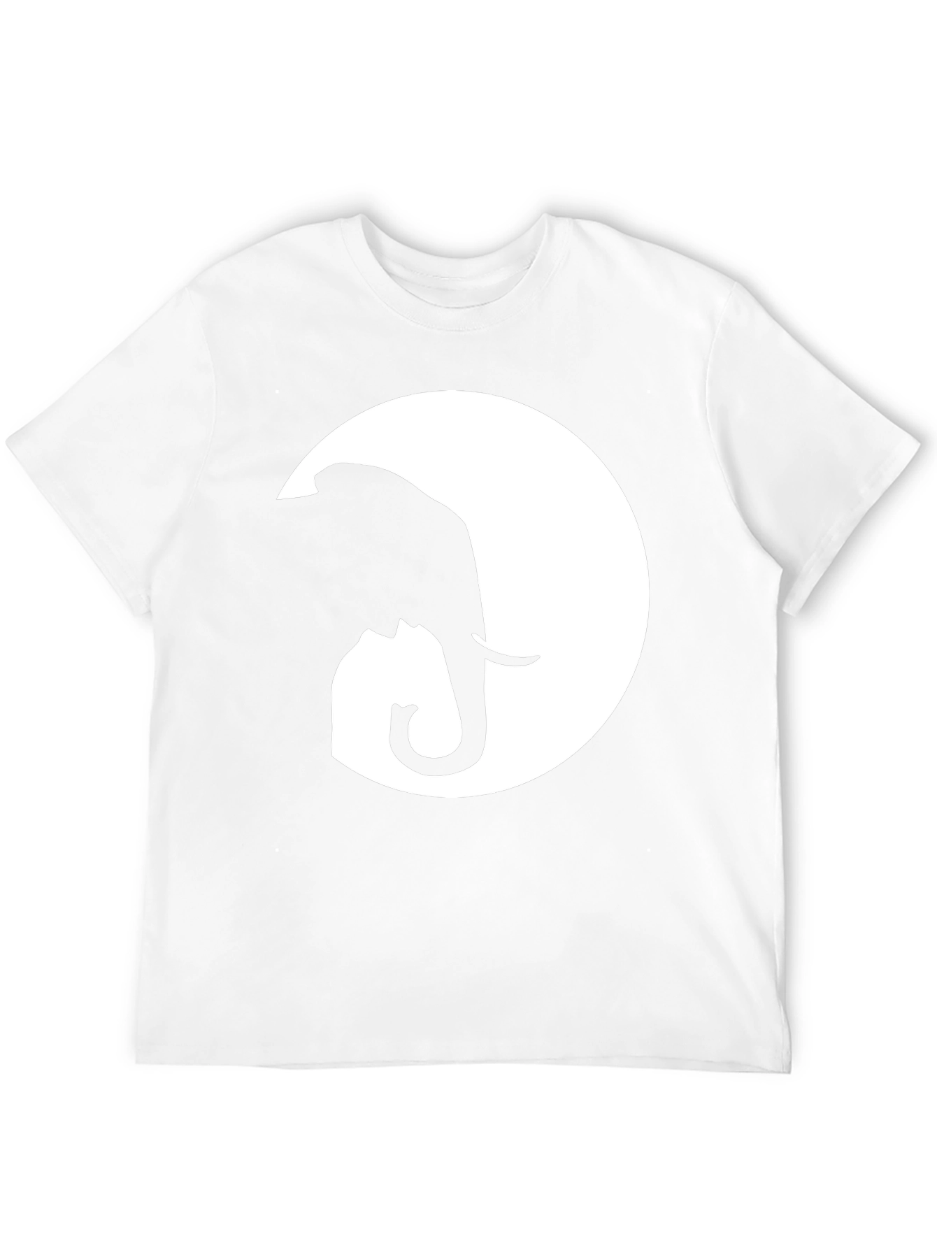Black Elephant Silhouette Graphic Tee - Black Cotton Comfort view 12