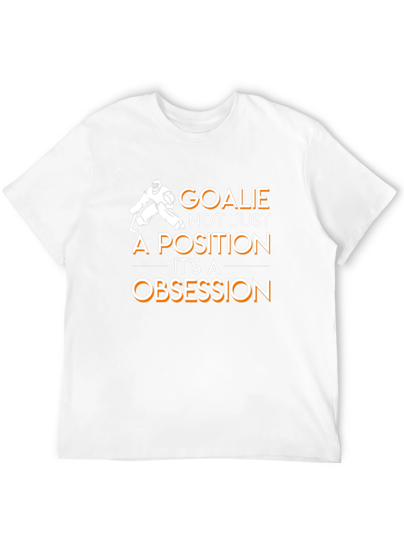 Black Hockey Goalie Obsession Graphic T-Shirt view 12