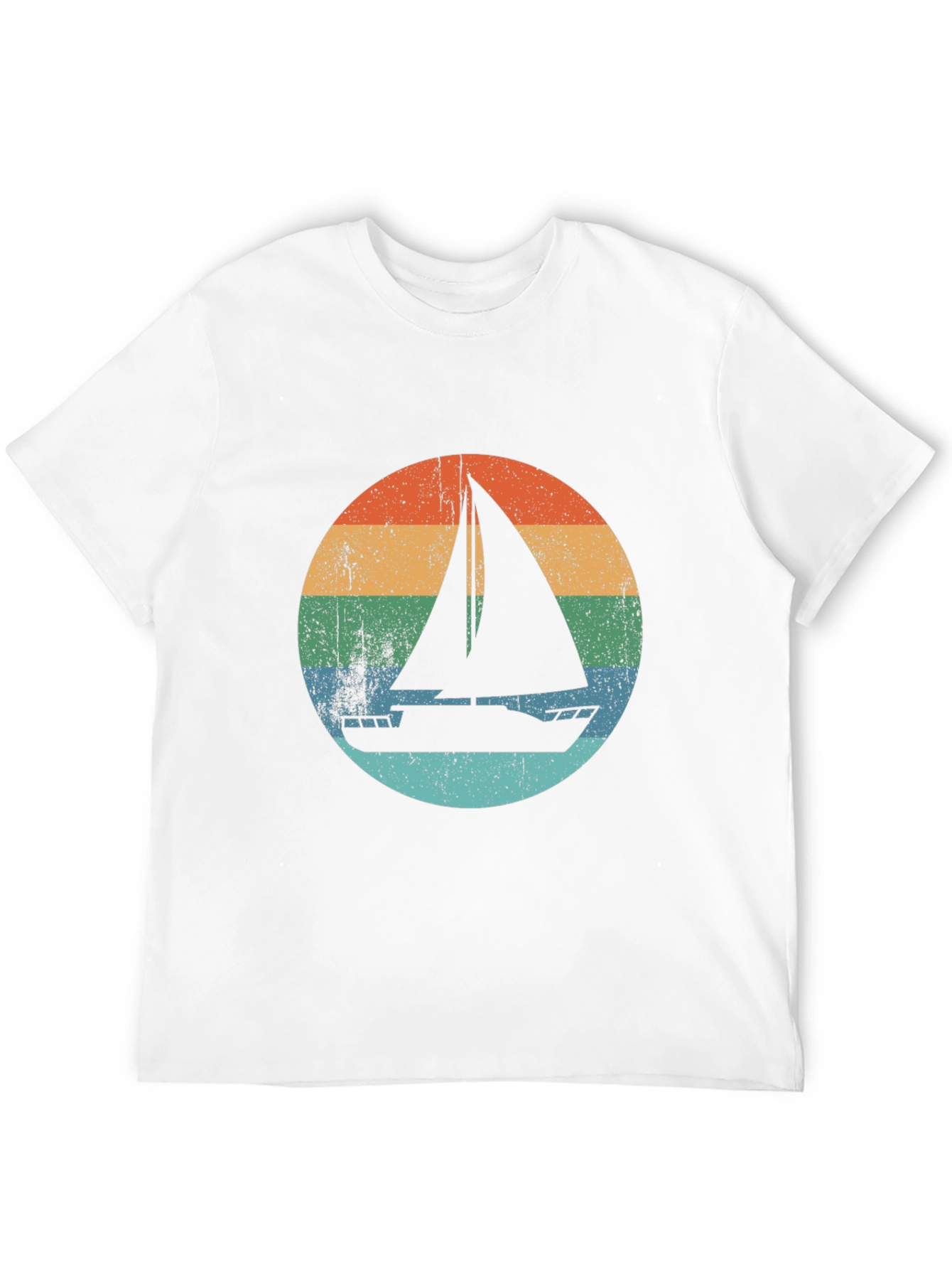 Black Vintage Sailboat T-Shirt - Retro Nautical Design view 12