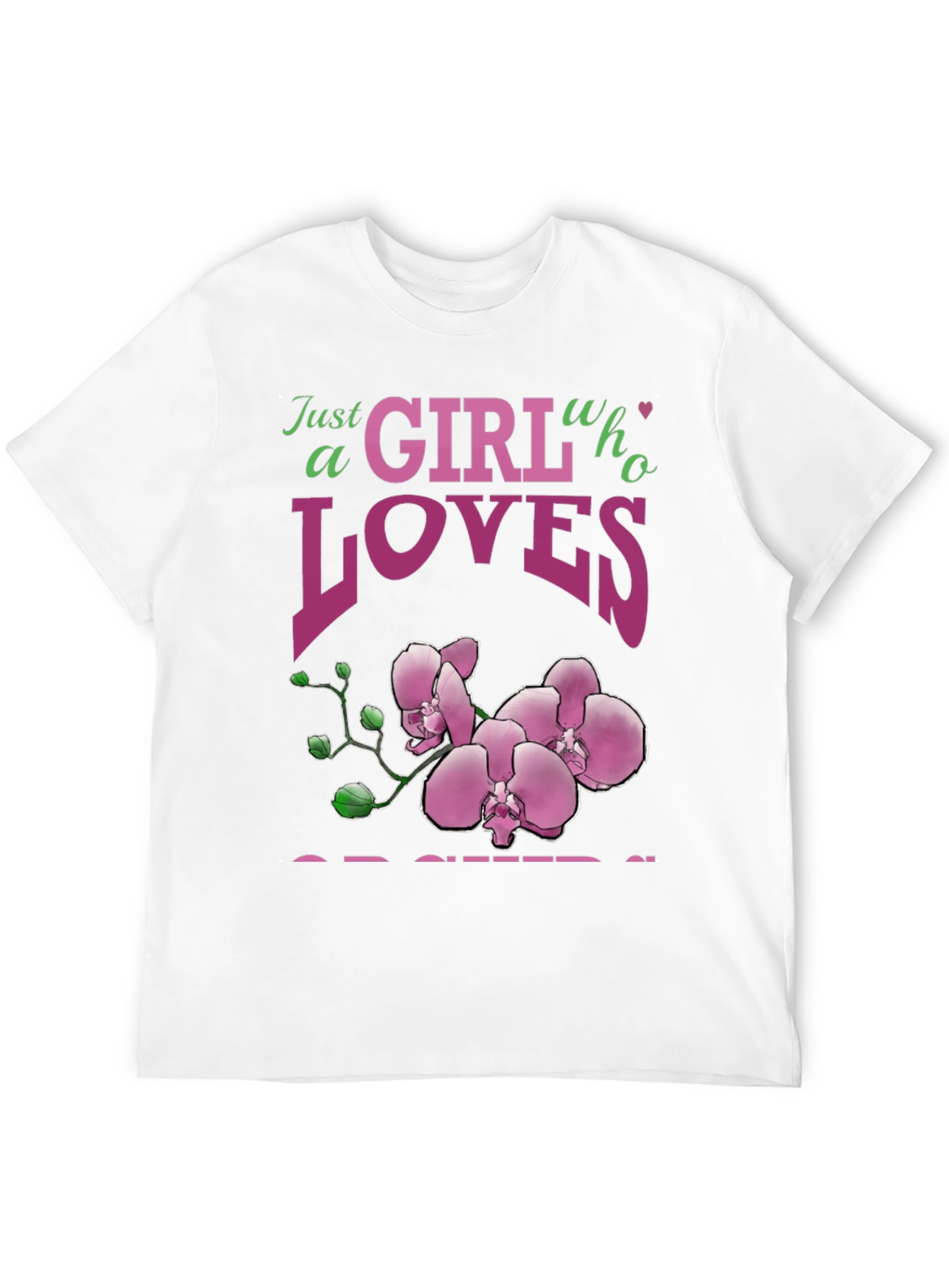 Black Orchid Lover Graphic Tee - Just a Girl Who Loves Orchids view 12