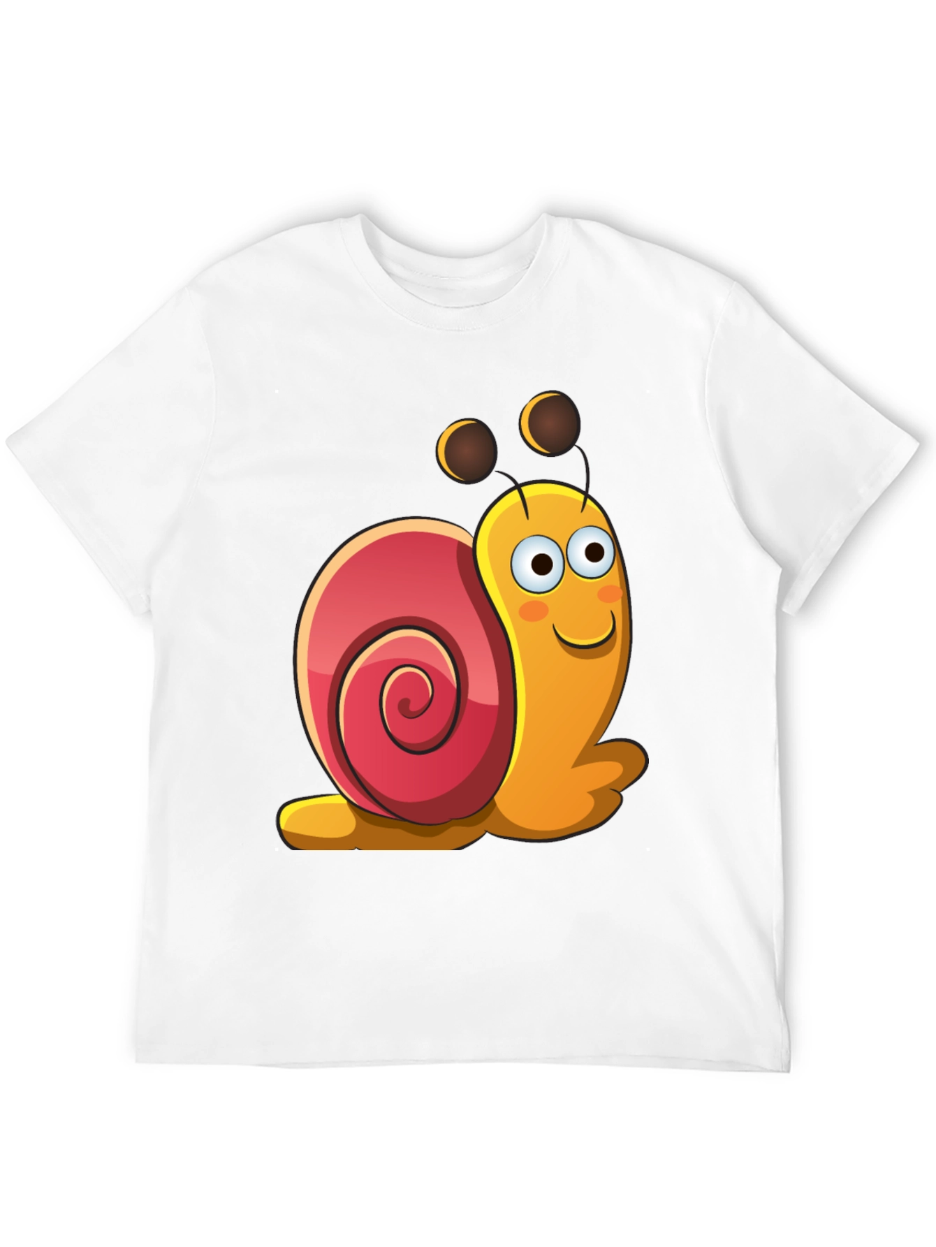 Black Cartoon Snail Graphic Black T-Shirt view 12