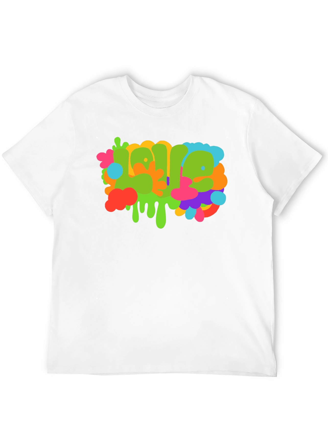 Black Colorful Graffiti Style Graphic T-Shirt view 12