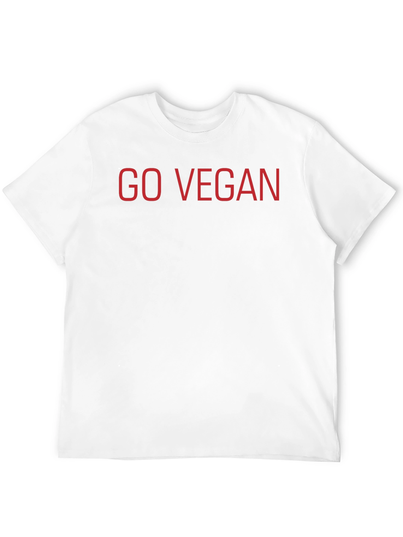 Go Vegan T-Shirt - Red Lettering, Black Tee, Vegan Lifestyle - 12