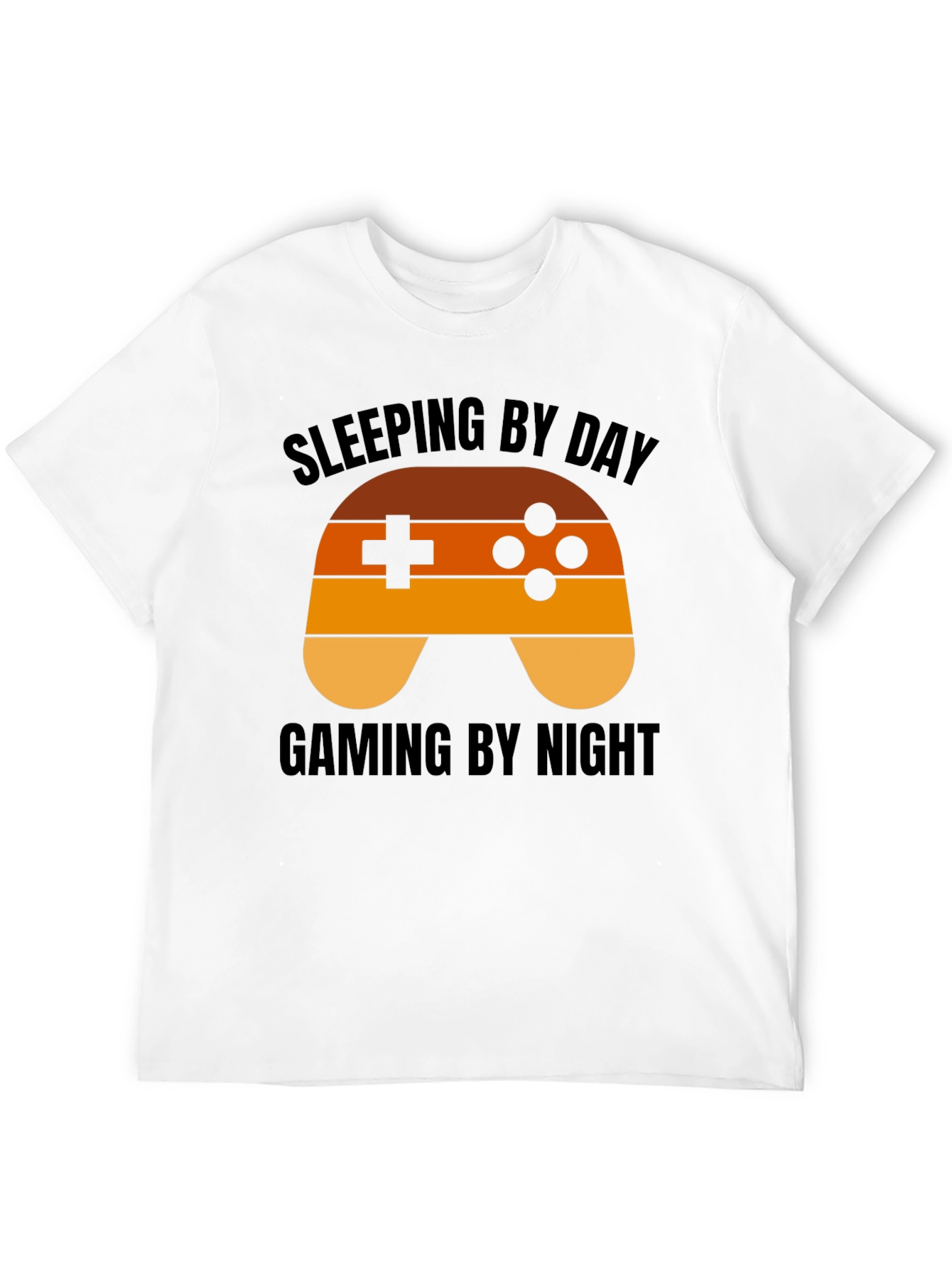 Black Gamer T-Shirt - Sleeping By Day, Gaming By Night view 12