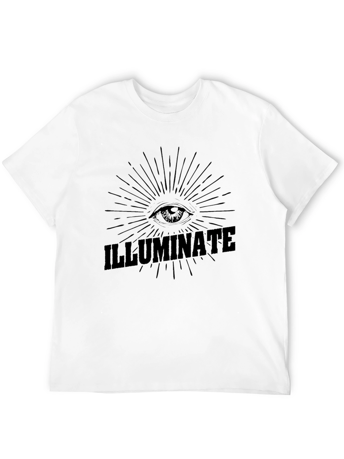 Black Illuminati Eye T-Shirt - Conspiracy Graphic Tee view 12