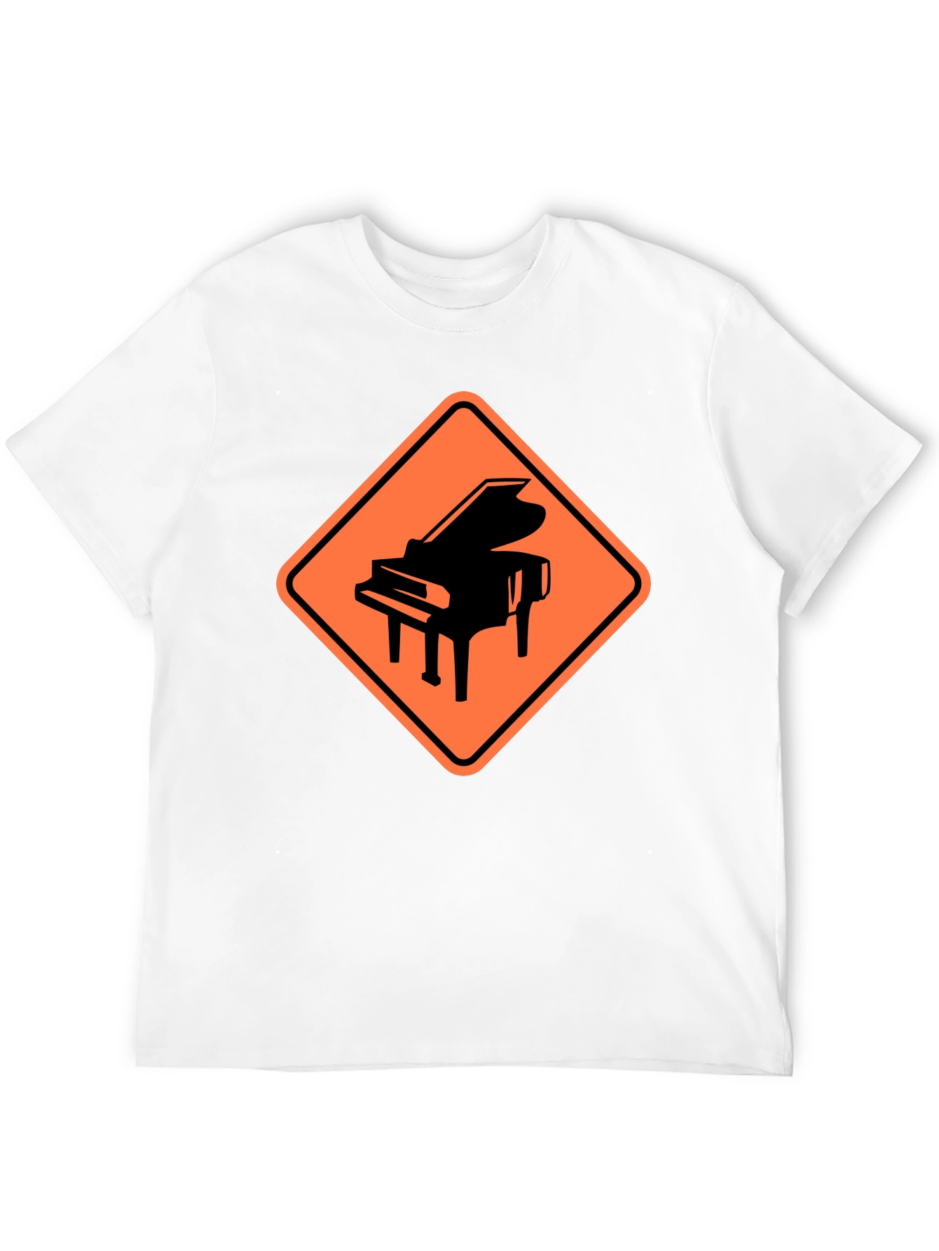 Black Piano Crossing Graphic Tee - Musician's Humor view 12