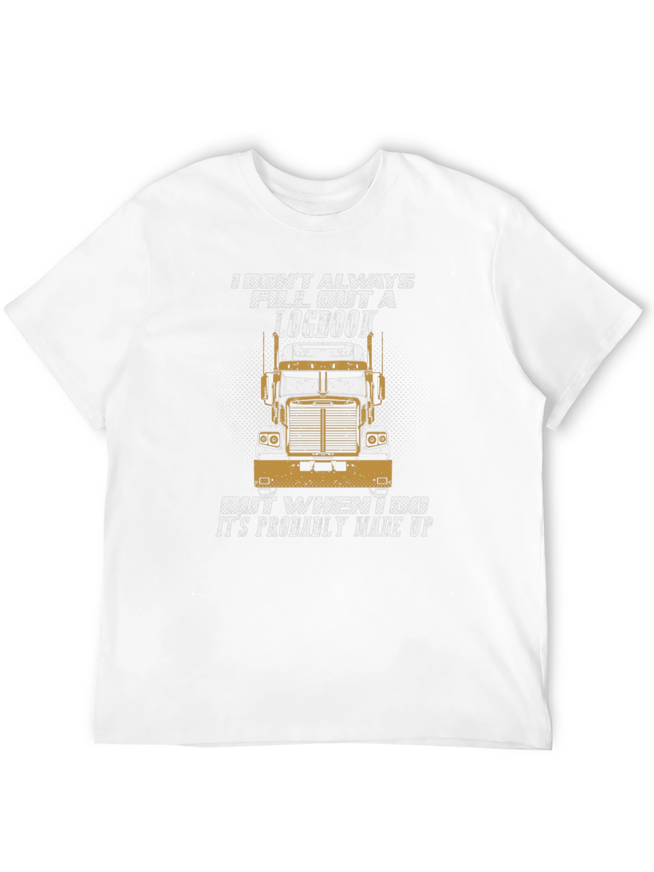 Black Funny Trucker T-Shirt - Logbook Humor view 12