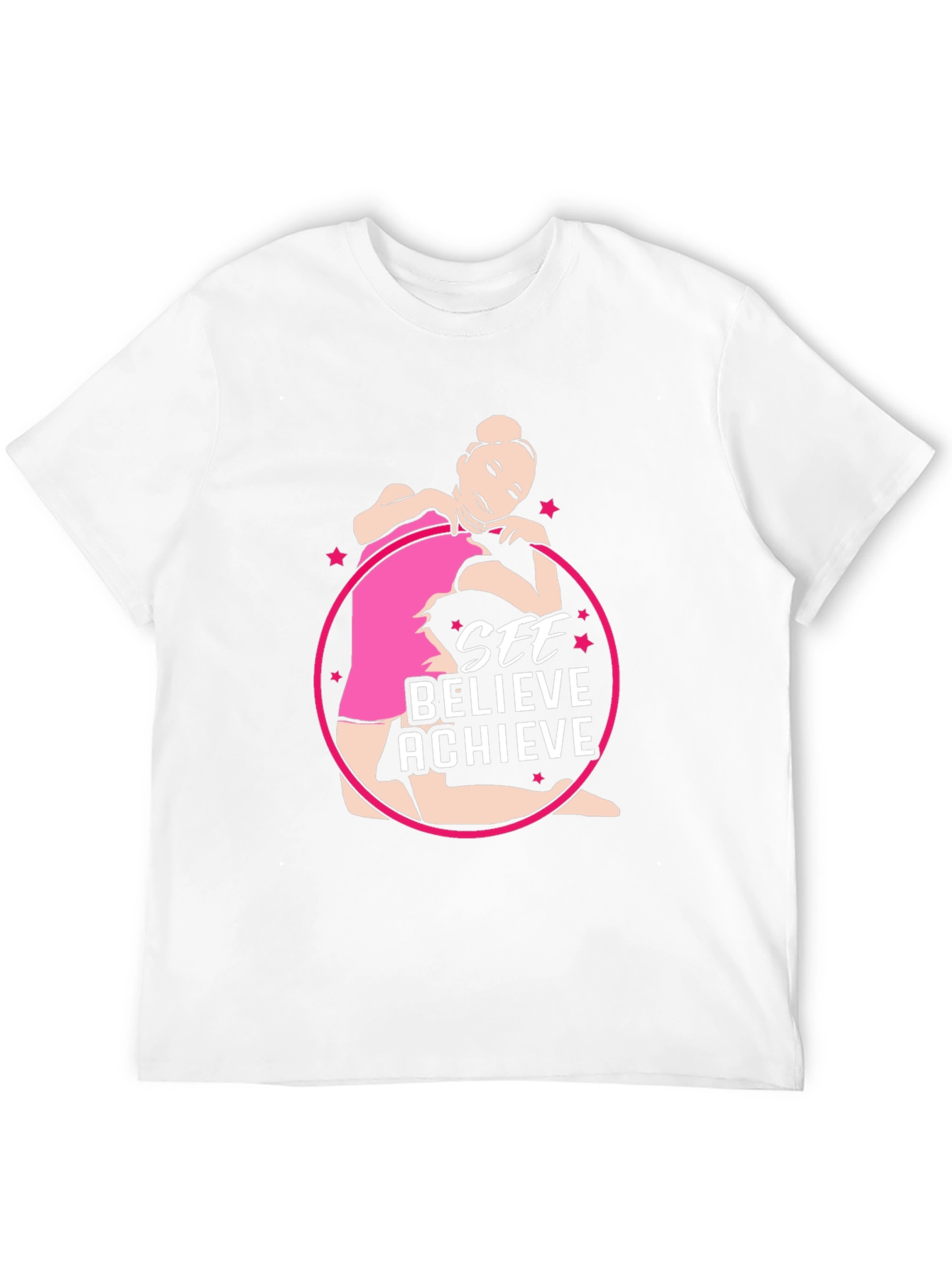 Black See Believe Achieve Gymnast Tee view 12