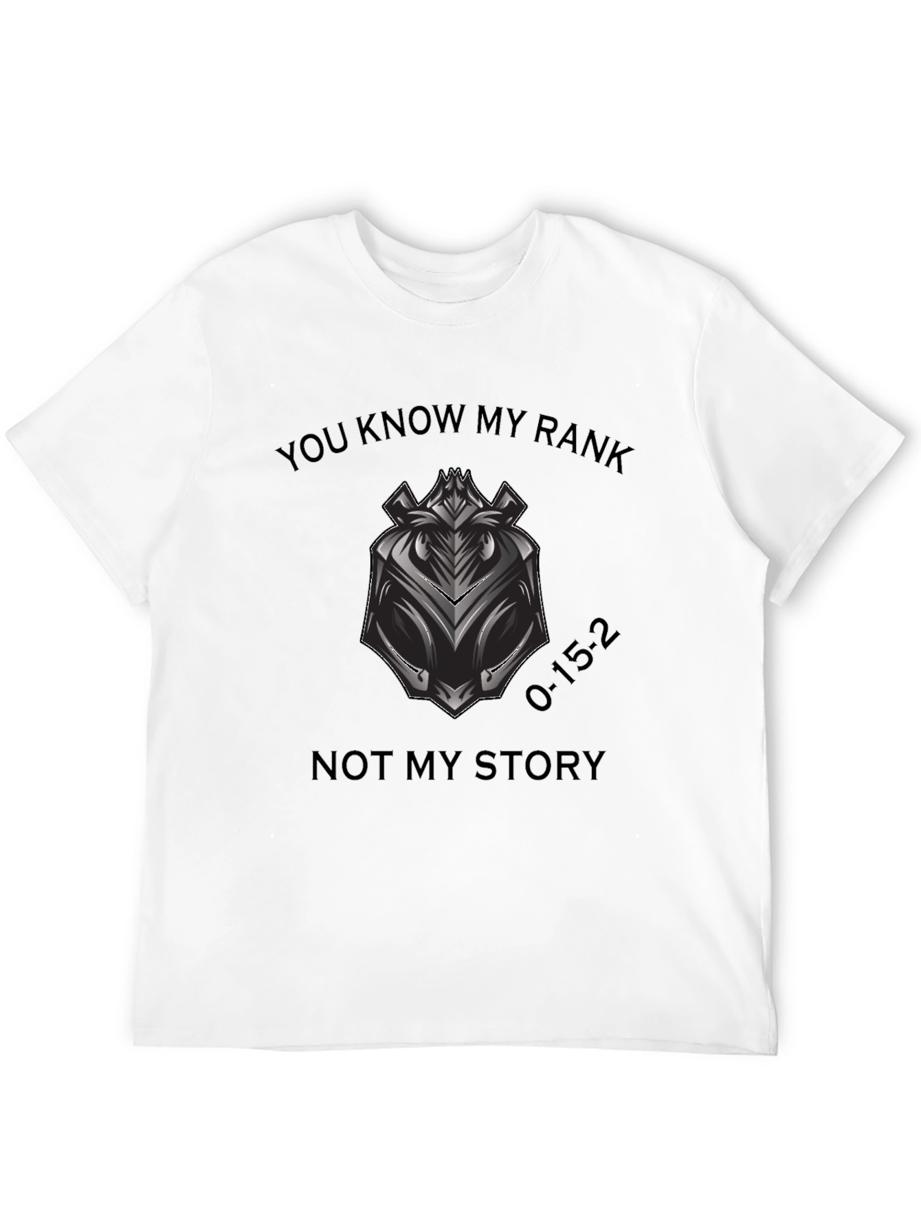 Black You Know My Rank T-Shirt - Motivational Graphic Tee view 12