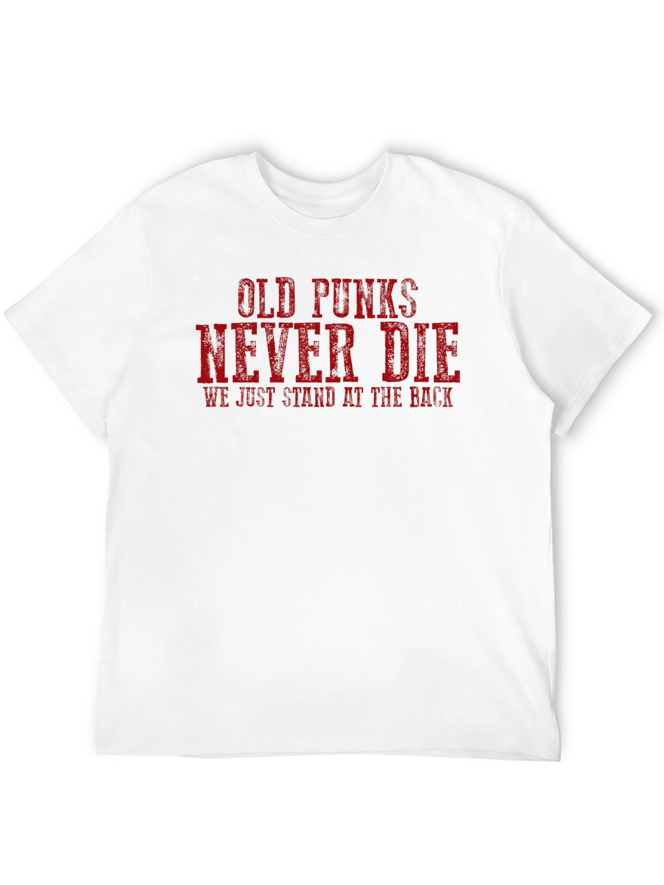 Black Old Punks Never Die Black T-Shirt view 12