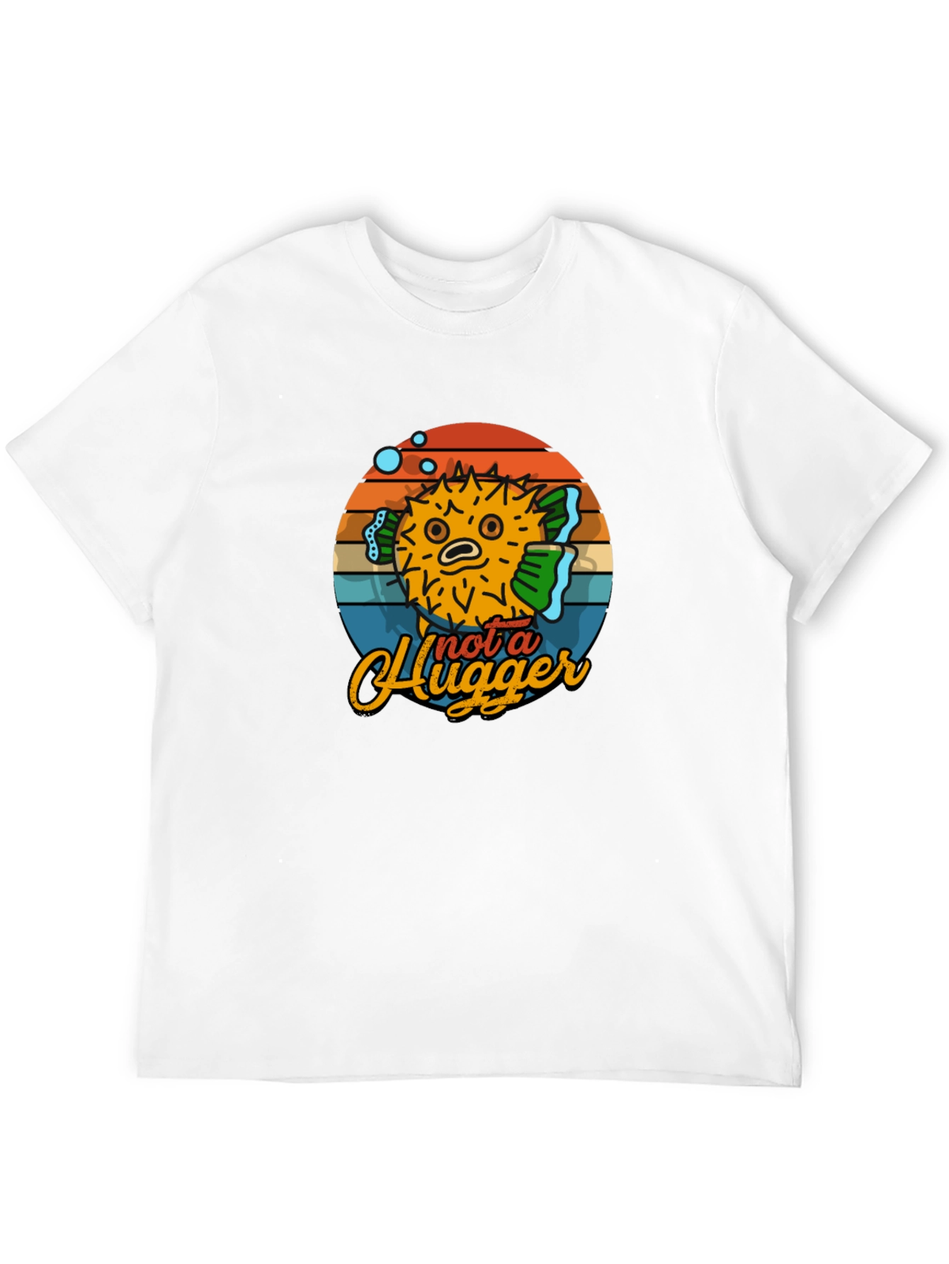Black Not A Hugger Pufferfish Graphic Tee - Comfort & Style view 12