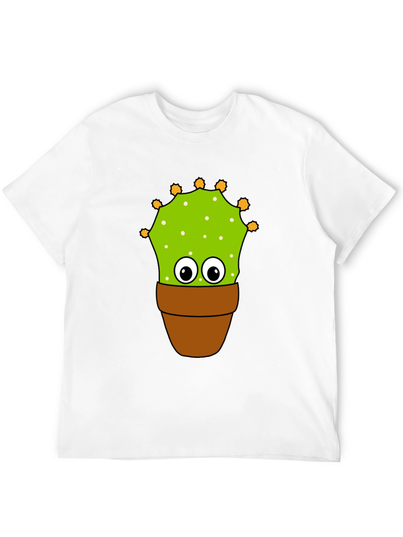 Black Funny Cactus Potted Plant Graphic Tee - Black view 12