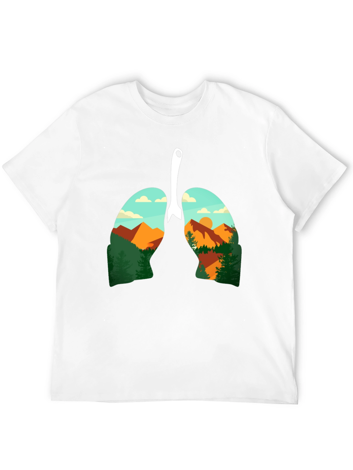 Black Lungs Nature Graphic Tee - Black view 12