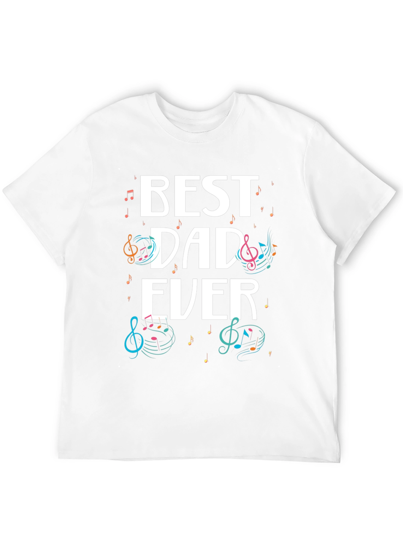 Black Best Dad Ever Music T-Shirt view 12