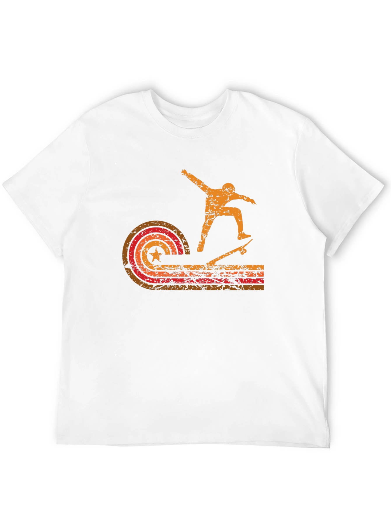 Black Retro Skateboarder Graphic Tee - Black view 12