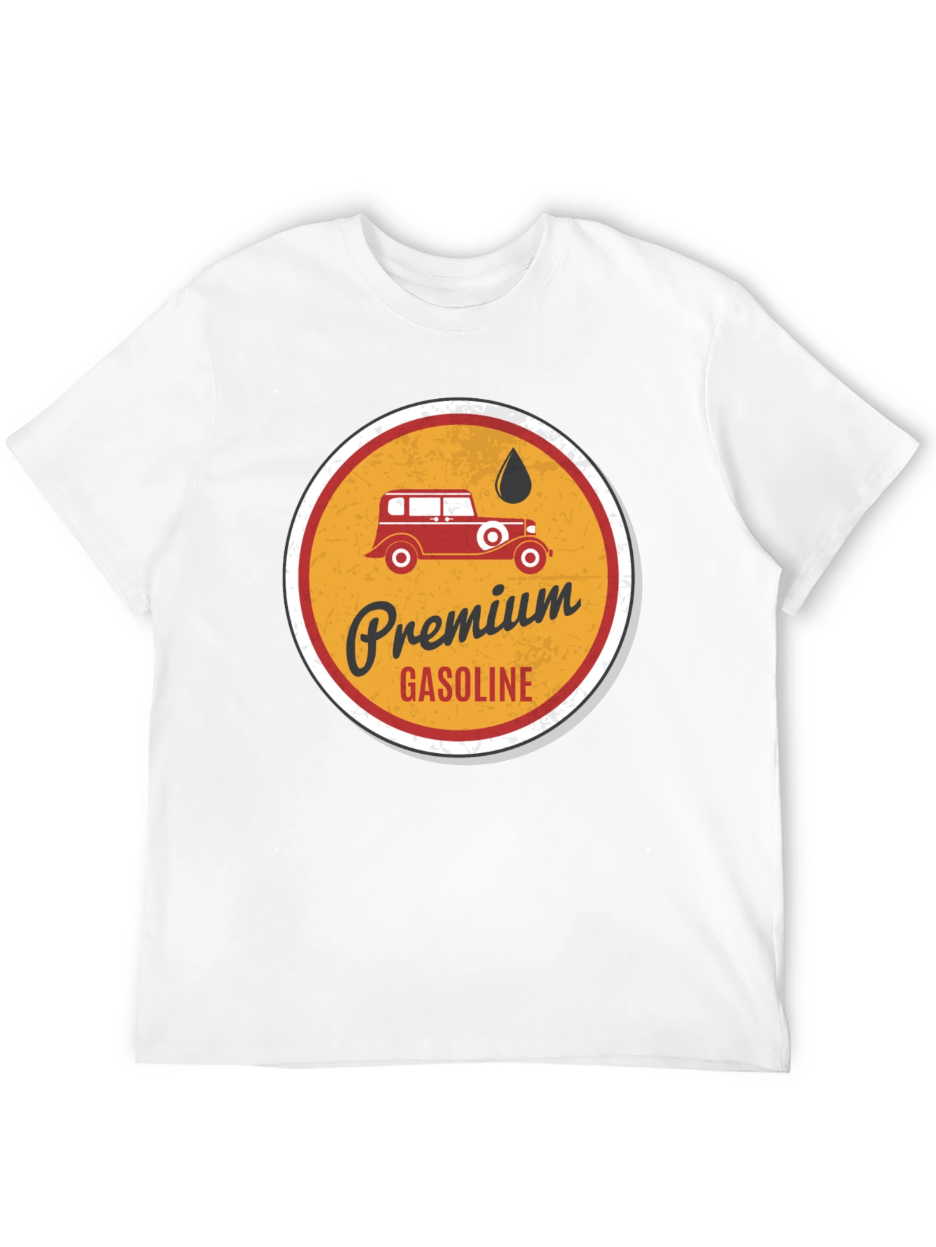 Black Premium Gasoline Vintage Car T-Shirt view 12