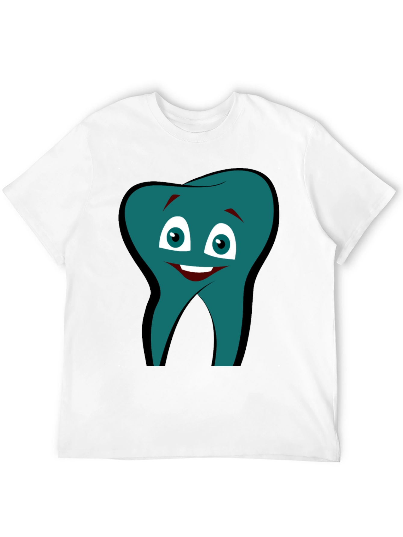 Black Funny Tooth Graphic Tee - Black Cotton Comfort view 12