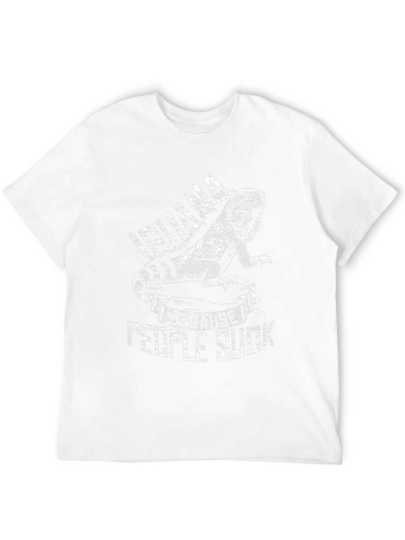 Black Iguana Because People Suck Graphic T-Shirt view 12