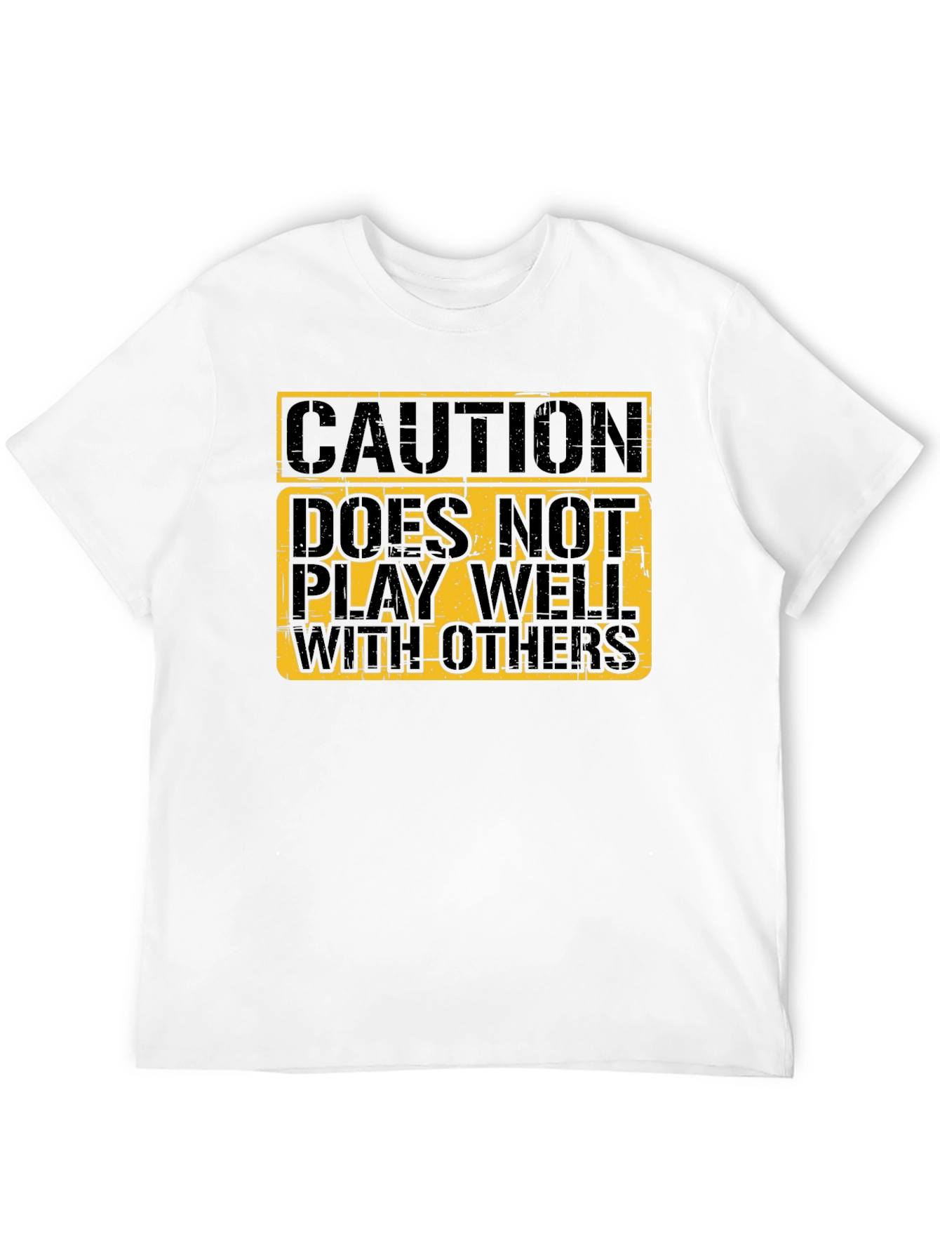 Black Caution Doesn't Play Well T-Shirt view 12