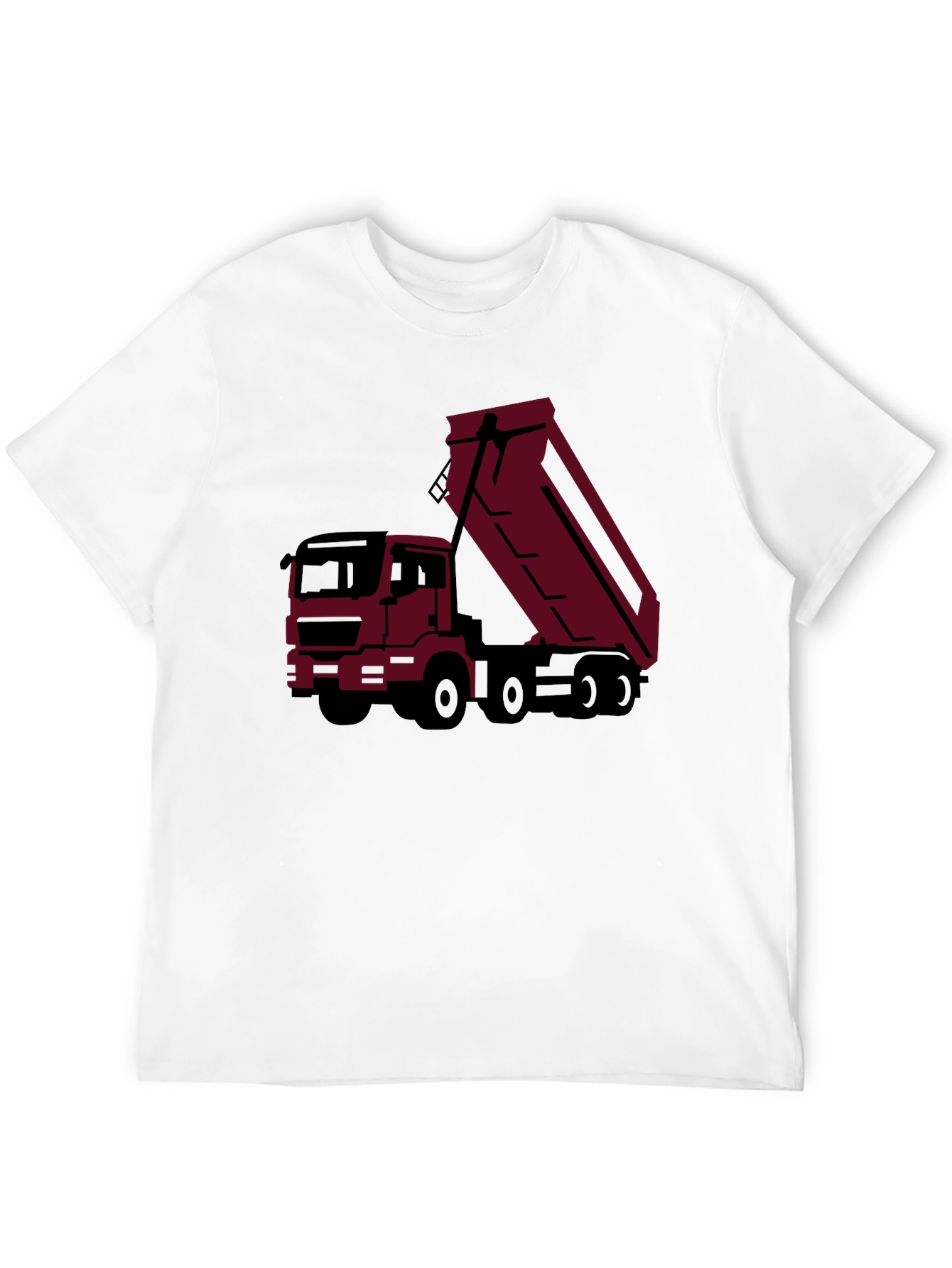 Black Black Dump Truck Graphic Tee - Modern Trucker Style view 12